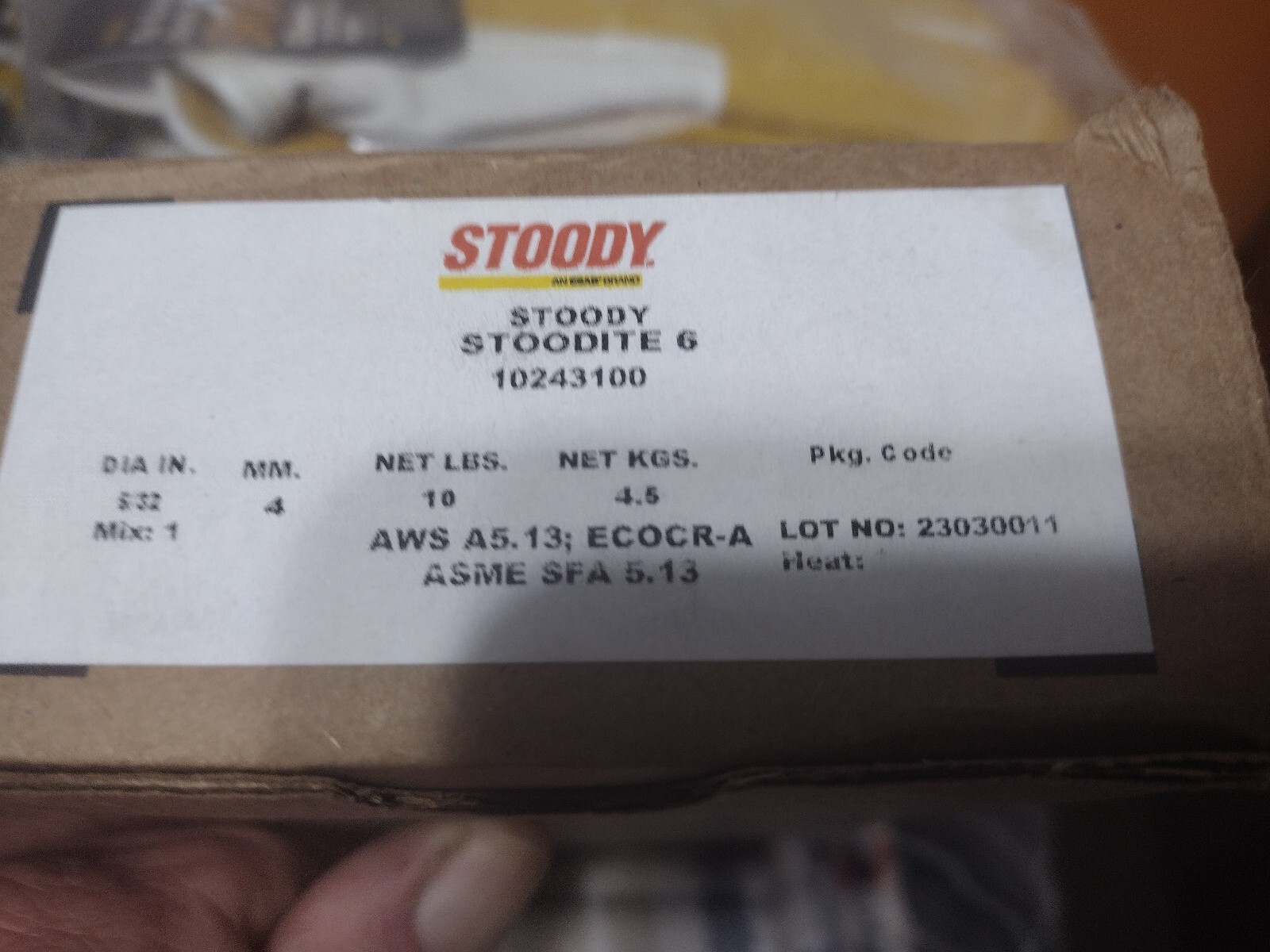 10# BOX OF STOODY STOODITE #6 5/32