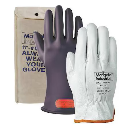 Ansell Rig011b-Kit Glove Kit, Leather, 11″ Length, Black, Size 10