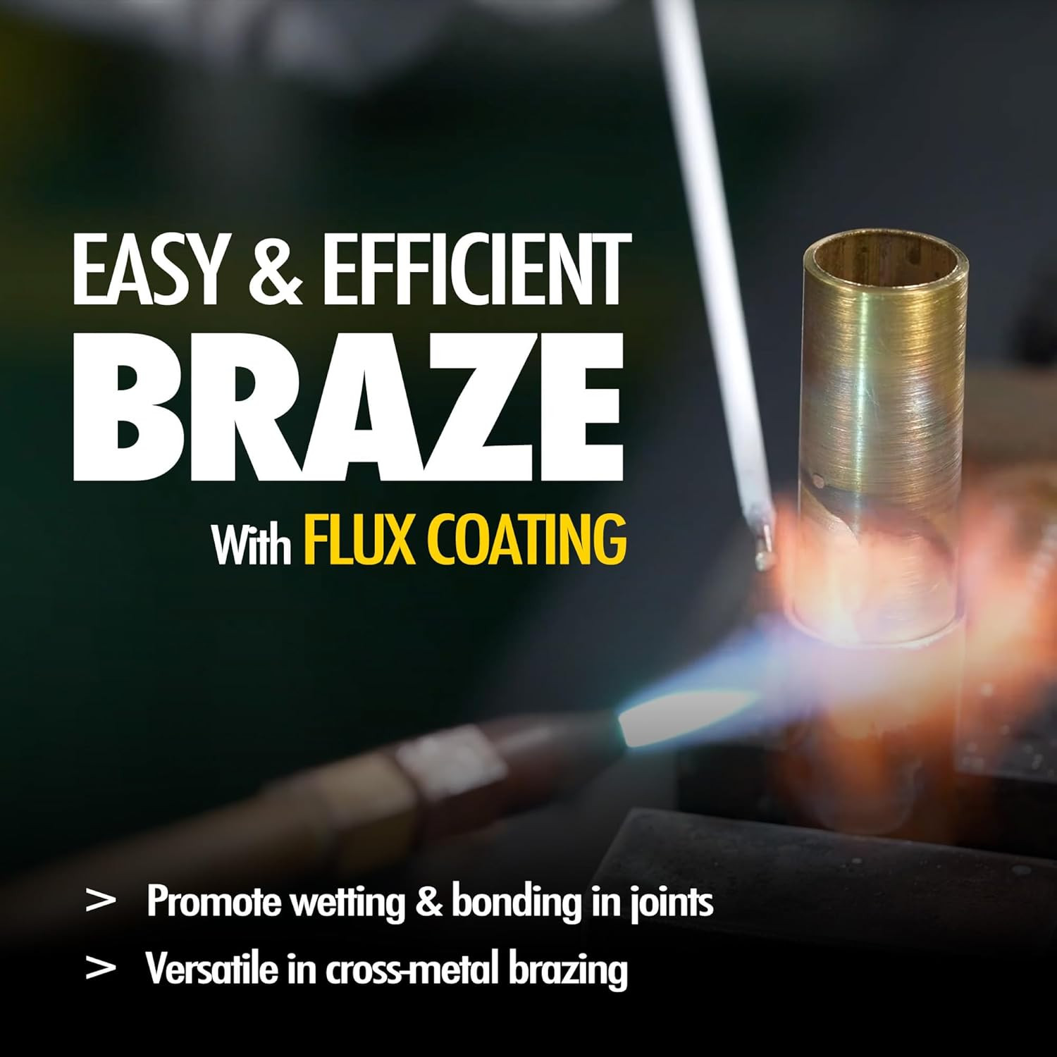 5 Sticks Flux Coated 45% Silver Brazing Solder Rod Bag-5 0.1″ X 18″ round Weldin