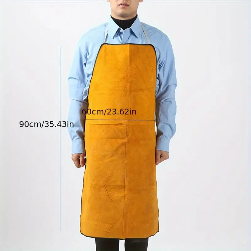 Leather Welding Work Apron – Flame Resistant &Heat Resistant Bib Apron