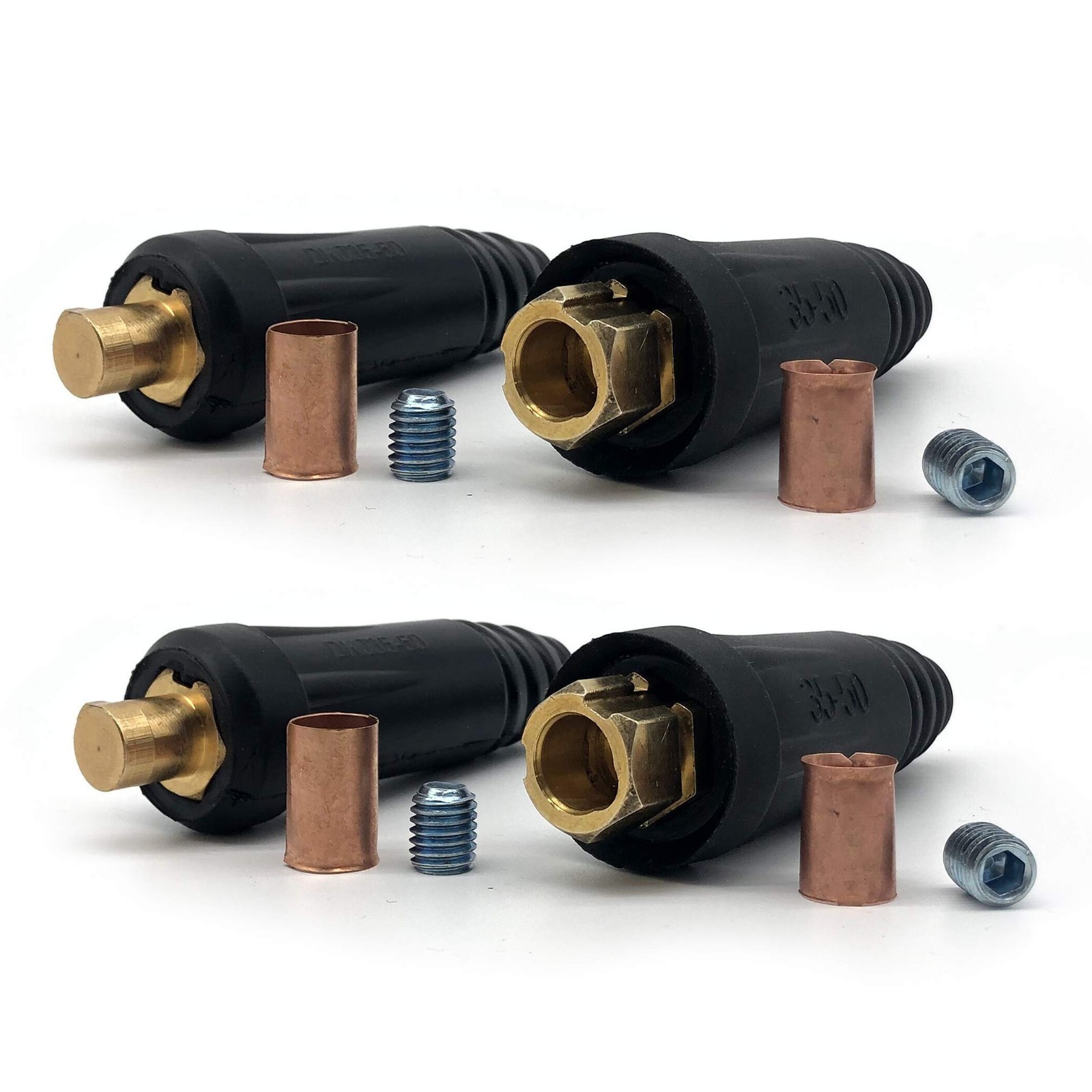Welding Cable Quick Connector Pair DINSE-Style 200A-300A (#4-#1) 35-50 SQ-MM 2-P