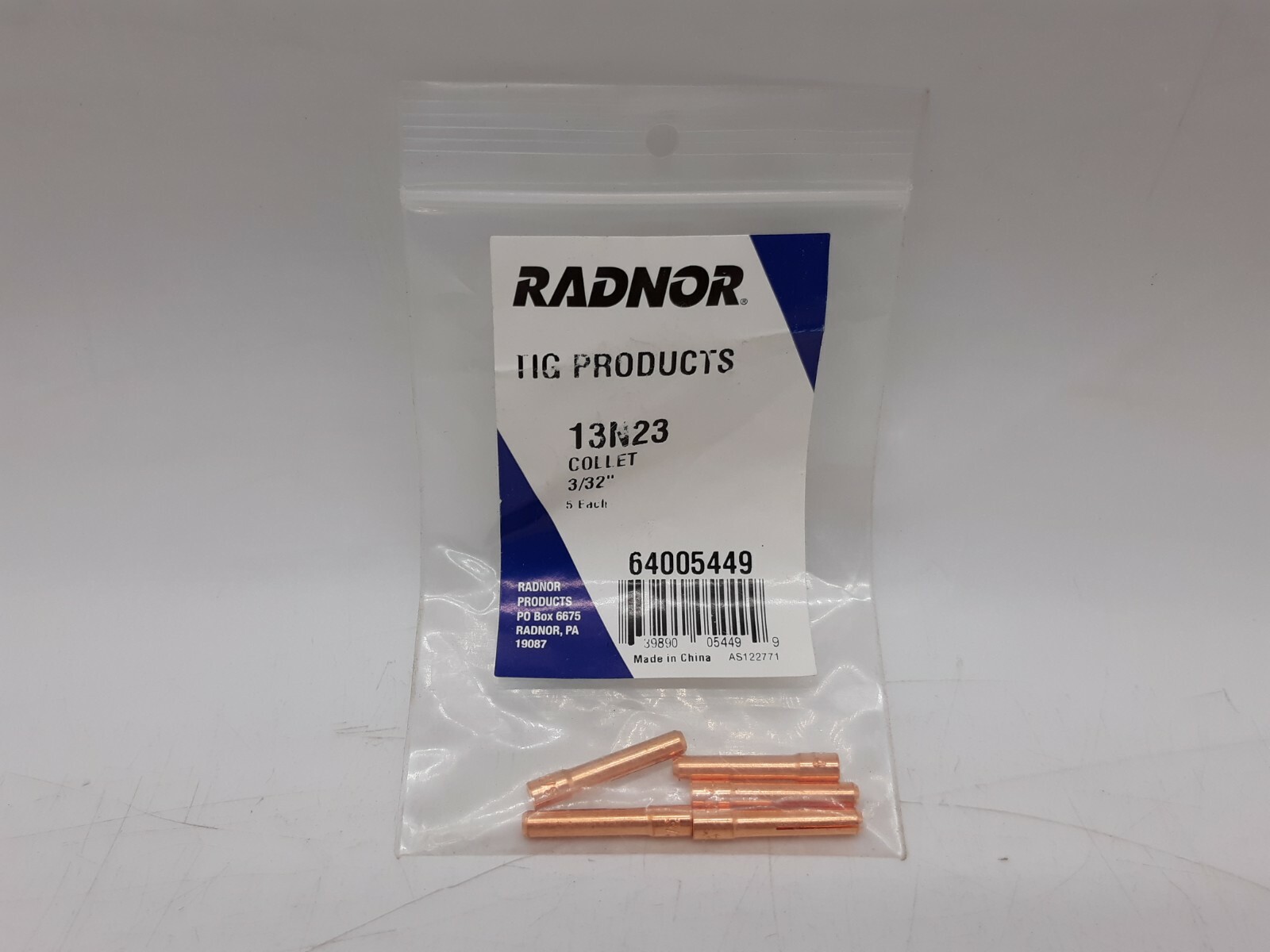 Radnor 13N23 TIG Collet 3/32″ (5 Pcs)