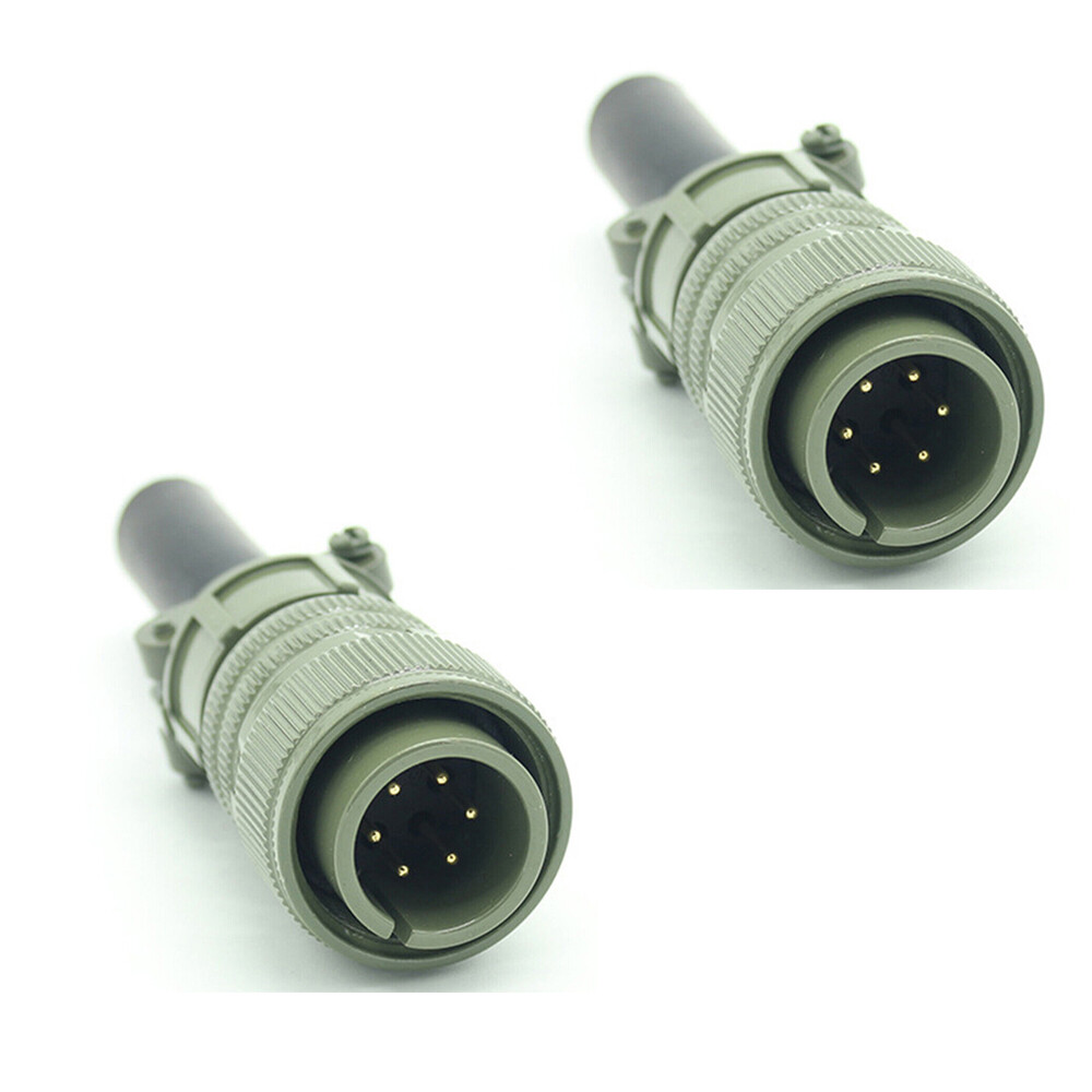 2X 6 Pin Male Plug For S12020-27 Linc Remote Foot pedal Welding Wire Feeder LN-7