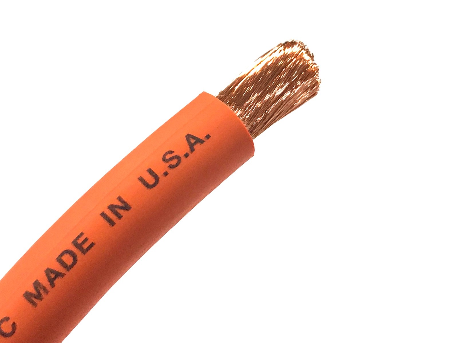 125′ 1/0 HIGHLY FLEXIBLE WELDING WHIP CABLE ORANGE 600V USA MADE EPDM COPPER AWG