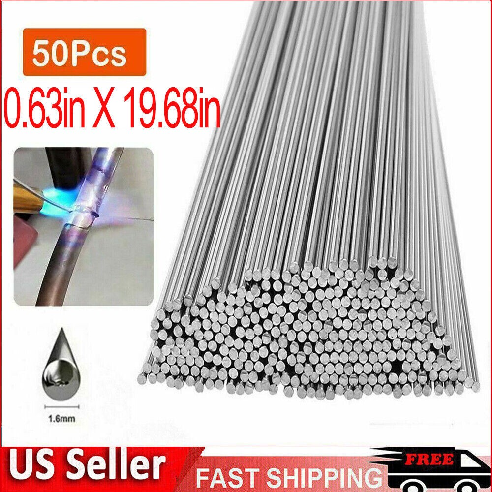 50PCS Aluminum Brazing Solution Welding Flux-Cored Rods Low Temperature Wire