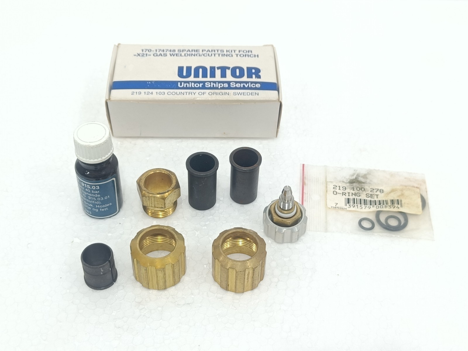 UNITOR X21 OXY ACETYLENE WELDING CUTTING TORCH KIT TIPS & ACCESSORIES INCOMPLETE