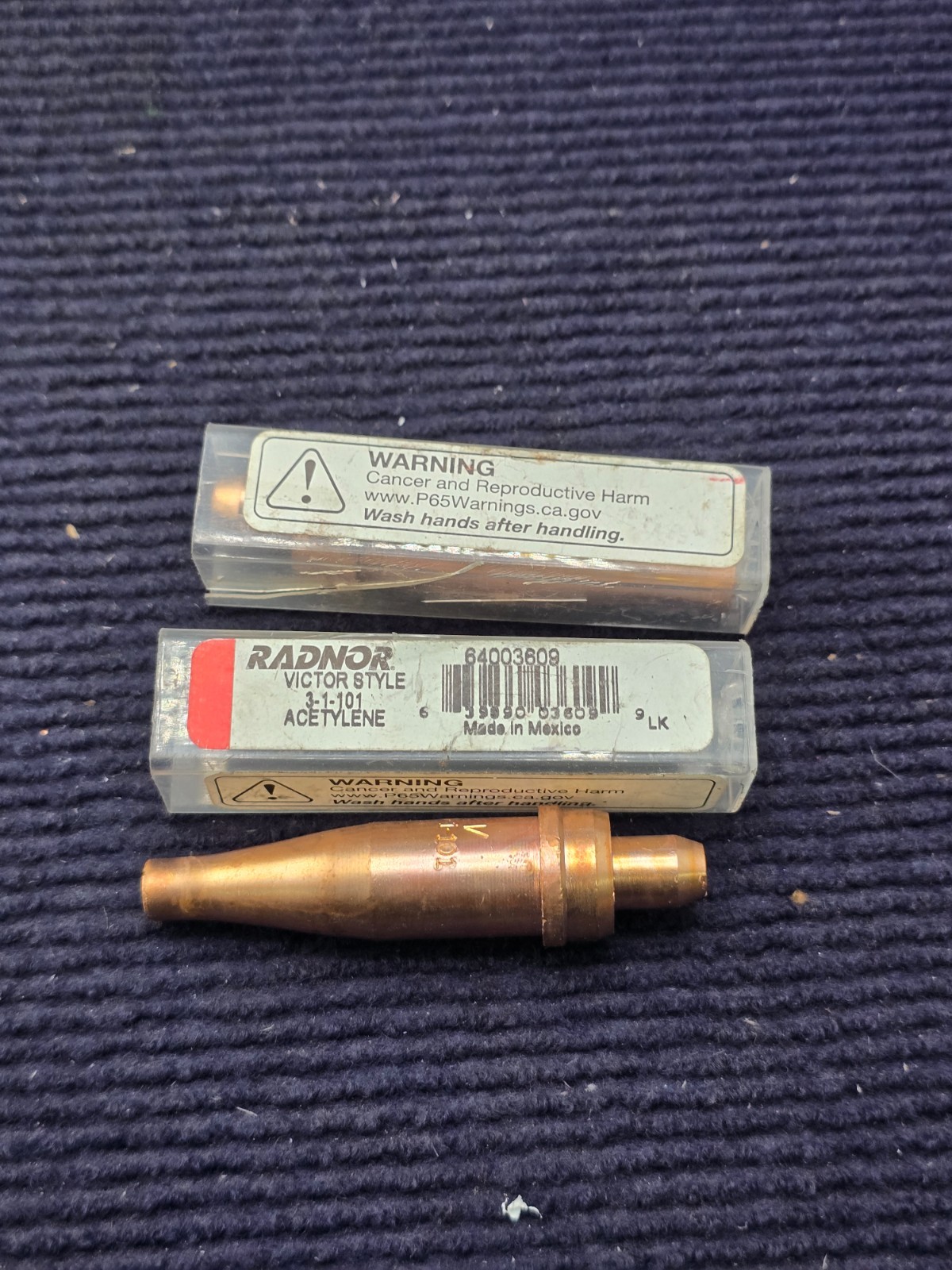 (QTY 2) Radnor 3-1-101: Victor Style Acetylene Cutting Torch Tip 64003609