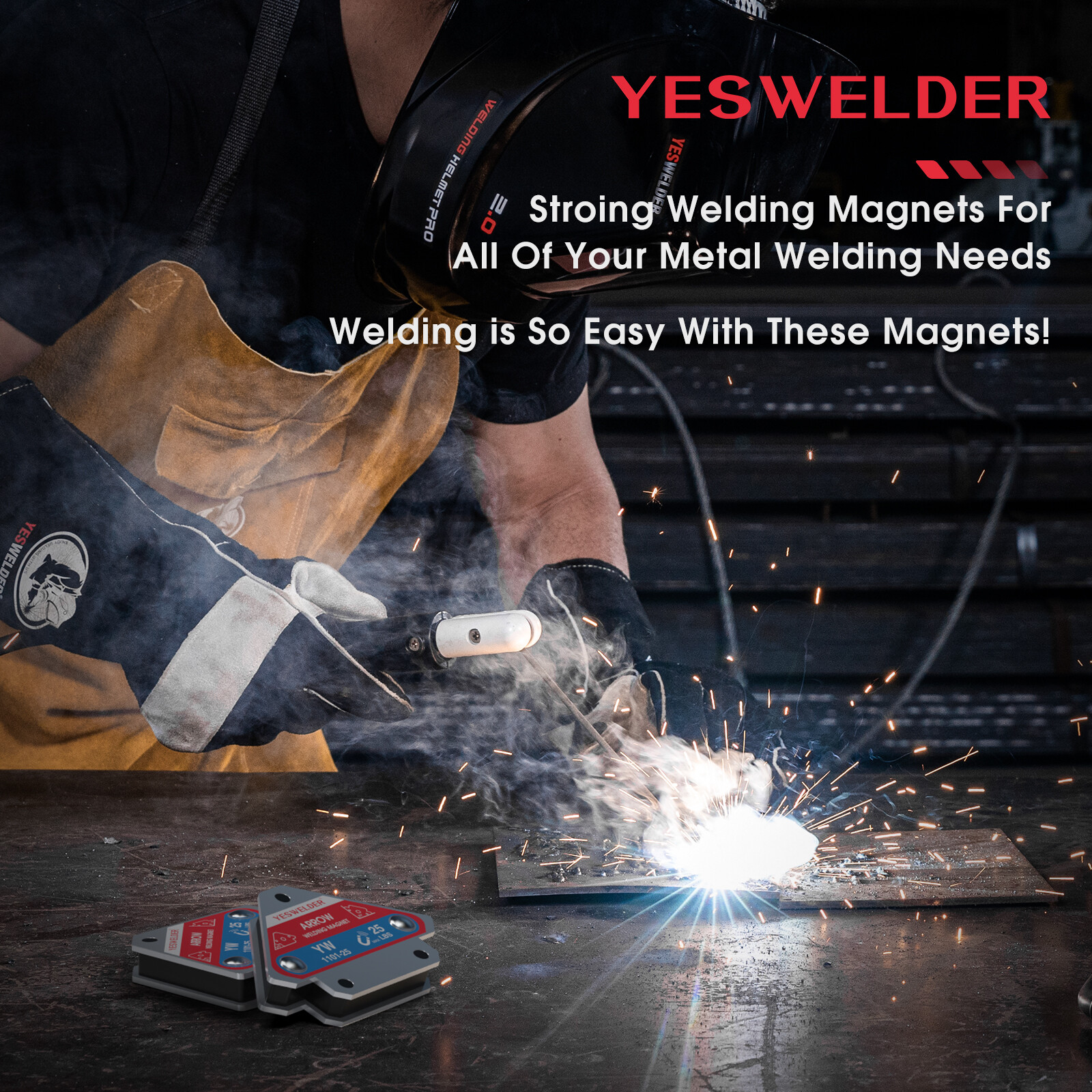 25 LB Welding Magnet- 4 pcs of Magnetic Welding Holder-45 90 135 Angles
