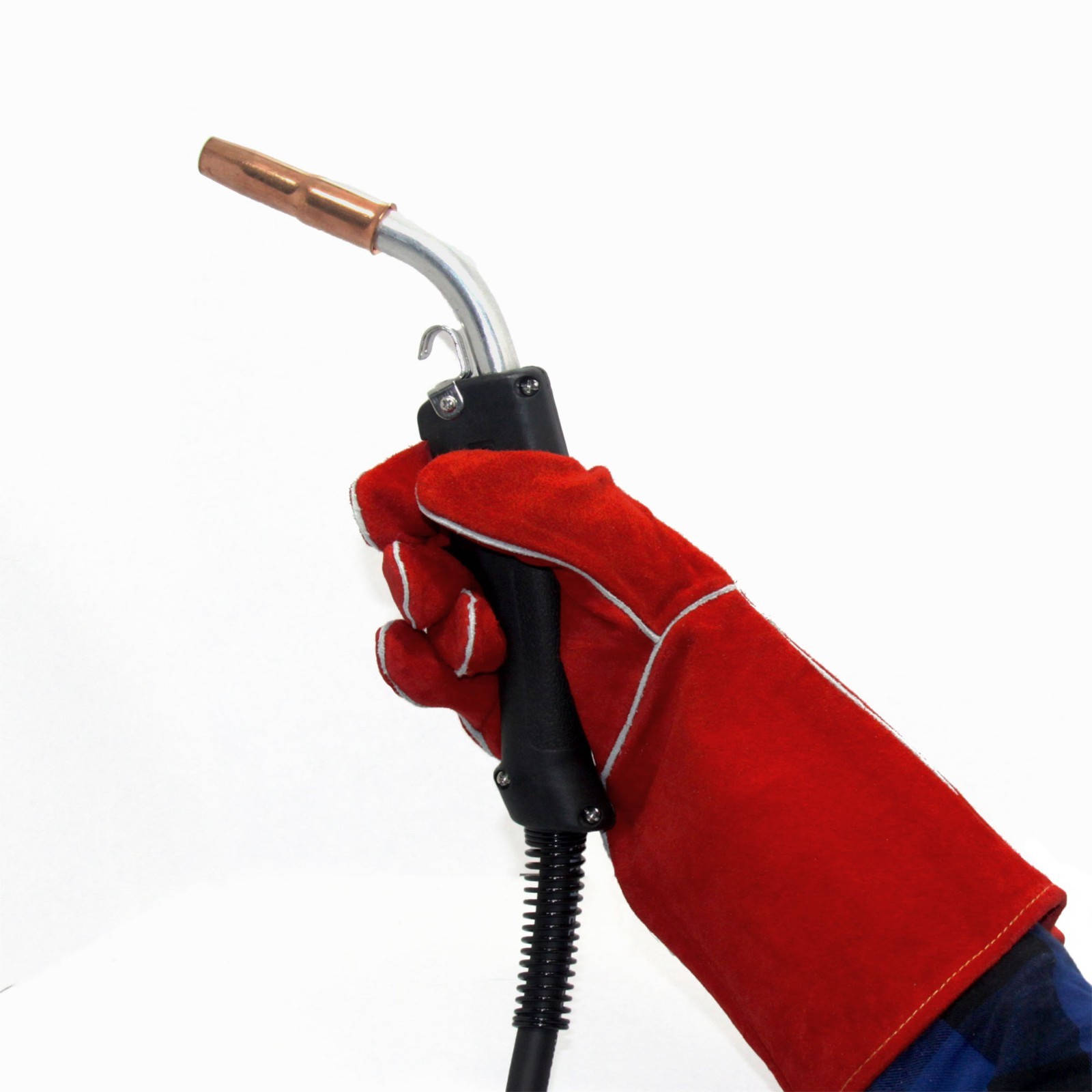 16inc Premium Leather Welding Gloves Heat Resistant Safety Work Heavy Duty Large