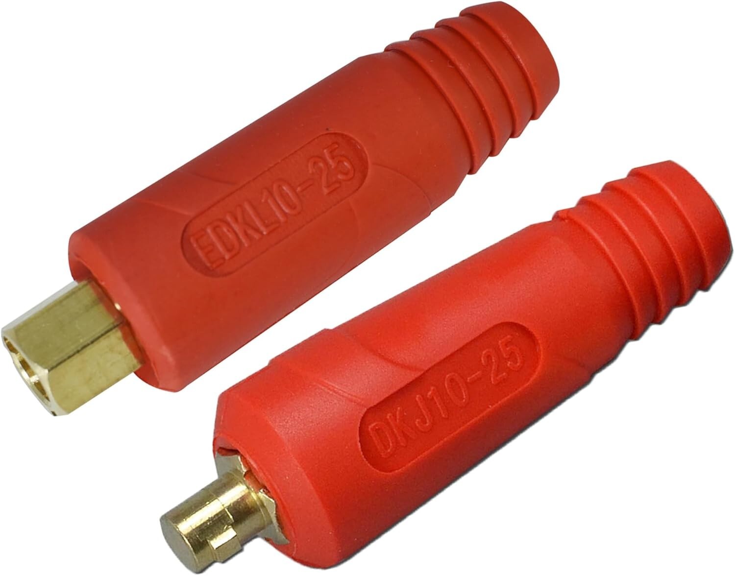 RIVERWELD TIG Welding Quick Fitting DKJ10-25 & EDKL10-25 200Amp Dinse Red 2pk