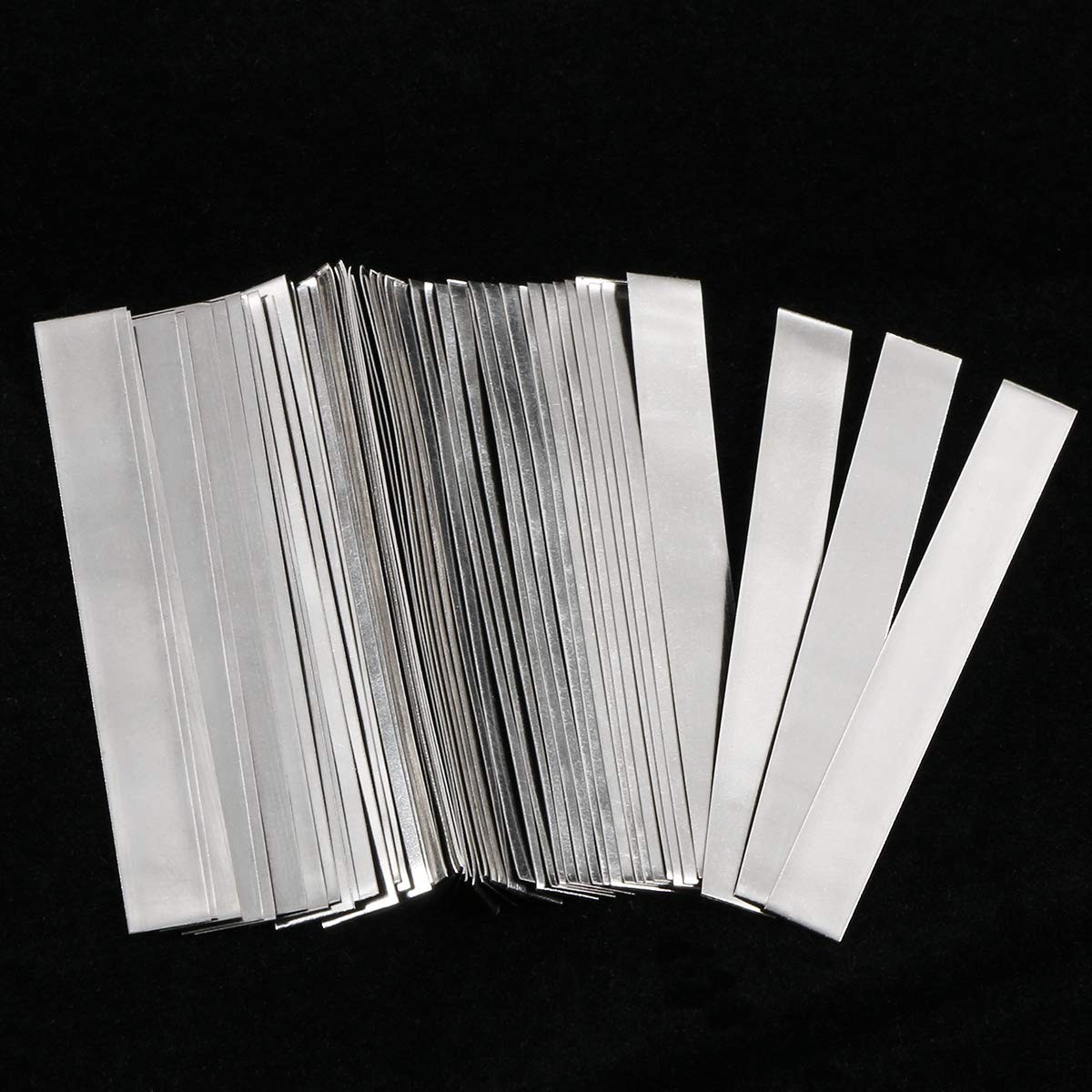 SHONAN Pure Nickel Strip 99.6% Nickel, 2 0.15 x 6 x 50 mm, 50 Pieces, Silver