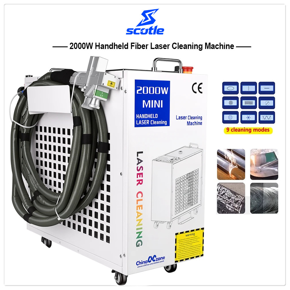 BWT 2000W Handheld Fiber Laser Cleaning Machine for Rust Oil Paint Removal