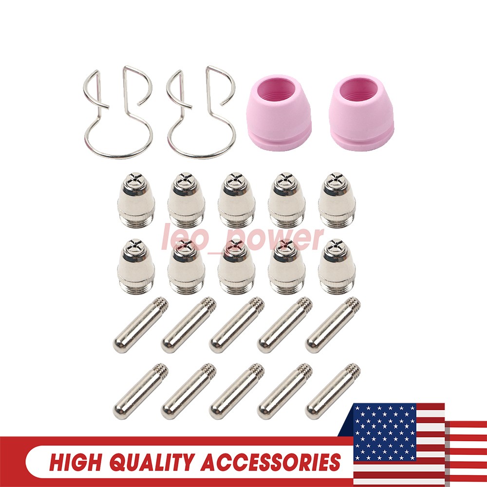 24pcs Plasma Cutter Torch Consumables Tip Kit For SG-55, AG-60, WSD-60, CUT50 60