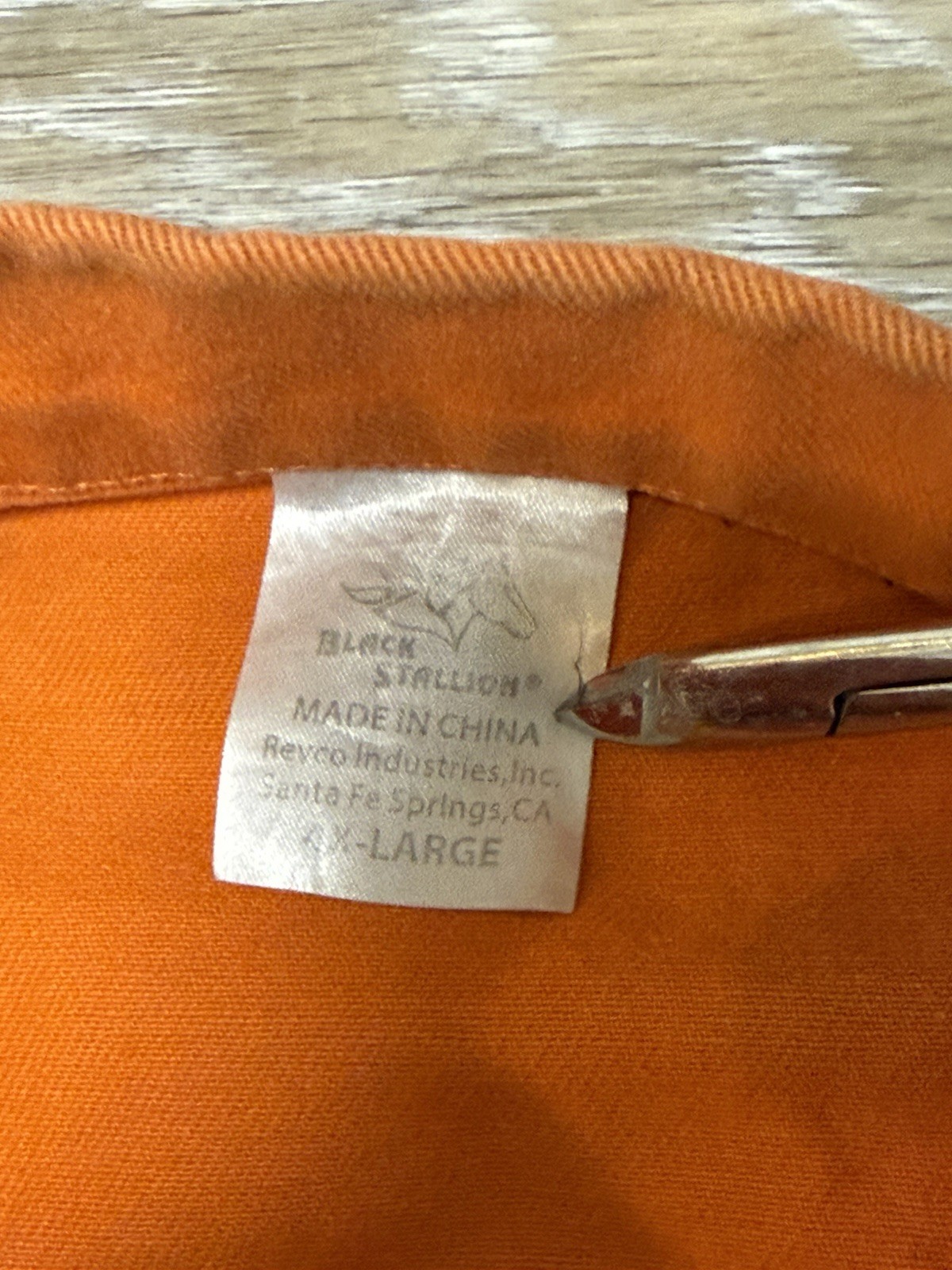 Black Stallion JF1012 FR Cotton Welding Jacket-FR Reflective Tape Orange Sz 4XL
