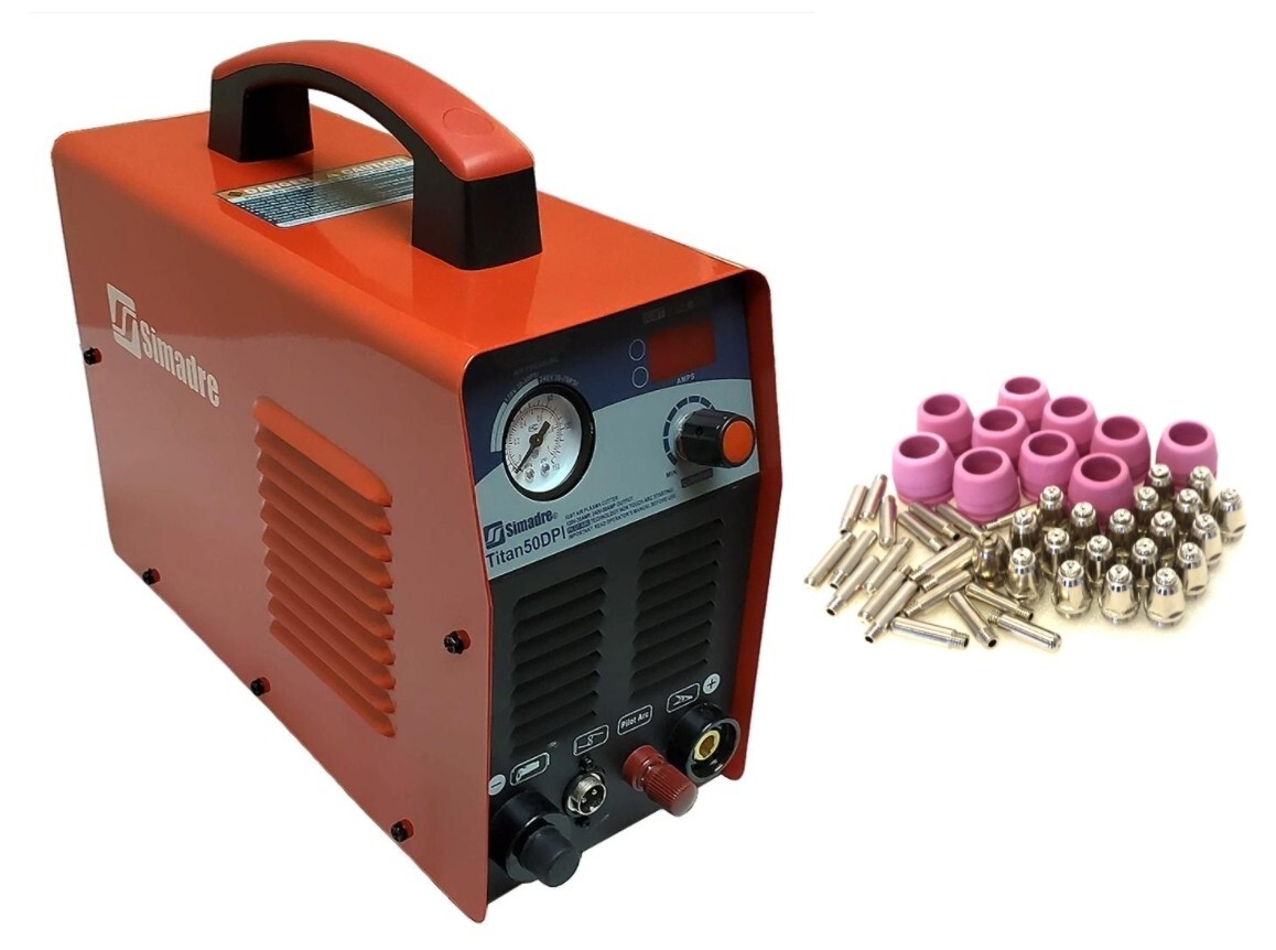 PLASMA CUTTER PILOT ARC DIGITAL 50 CON SIMADRE 50DP 1/2″ CUT EASY 50A 110V/220V