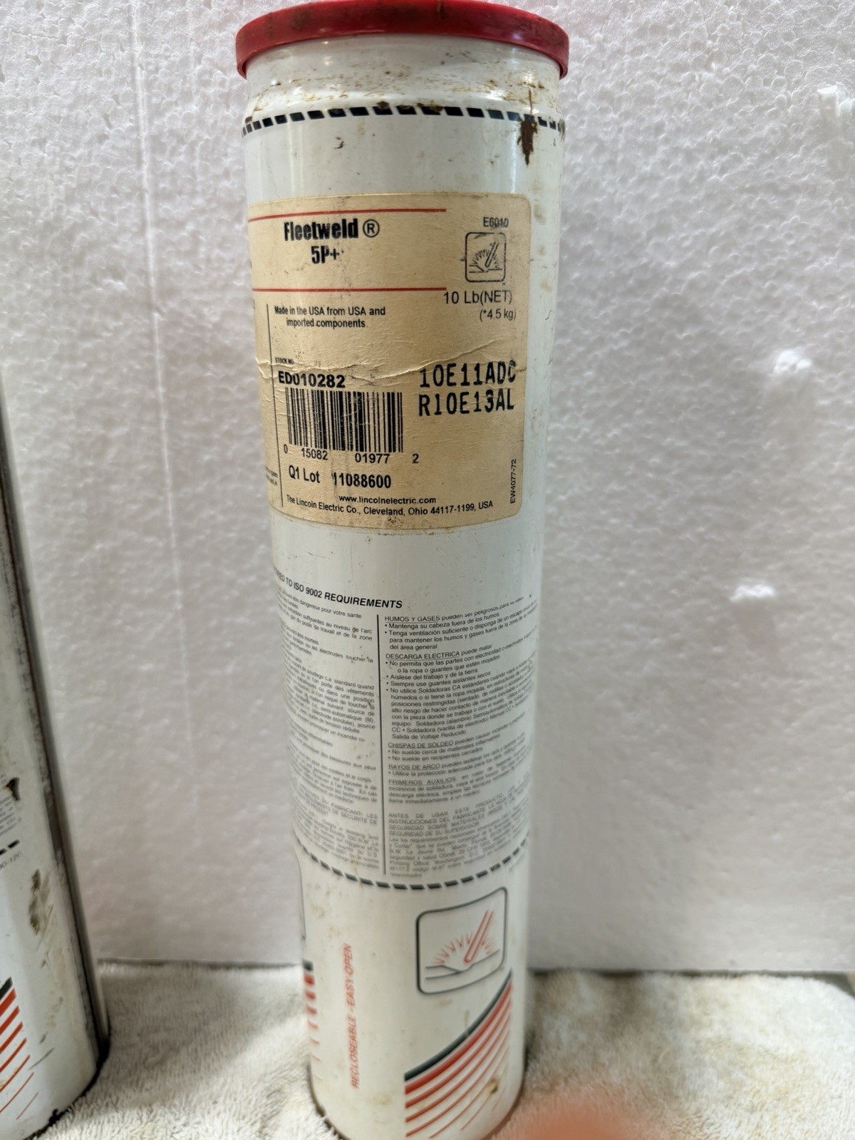 Lincoln Fleetweld 5P+ 6010 1/8″ Mild Steel Stick Electrodes 10 lbs. ED032565