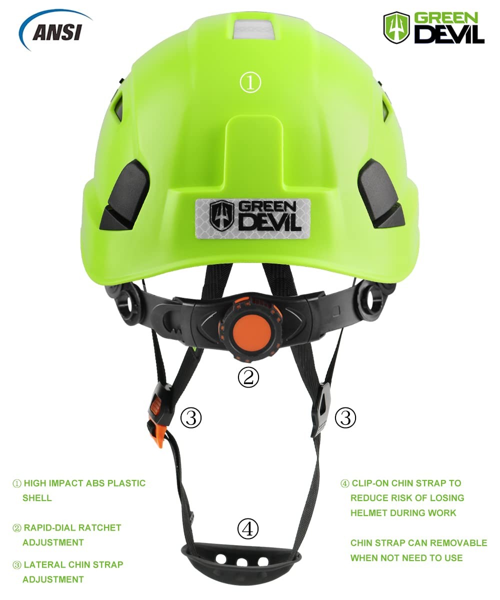Casco De Seguridad Ajustable Con Suspension De 6 Puntos Para Trabajo