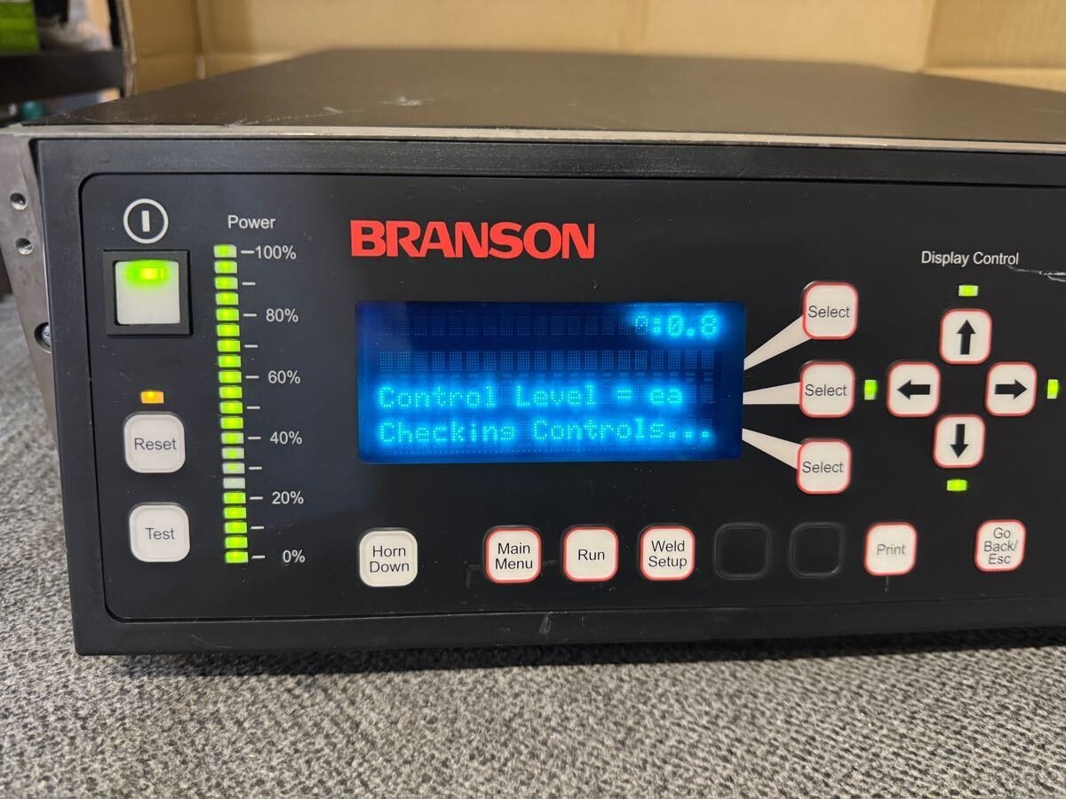 BRANSON 2000xes40:0.8 Ultrasonic Welding System Only to check that power is on.