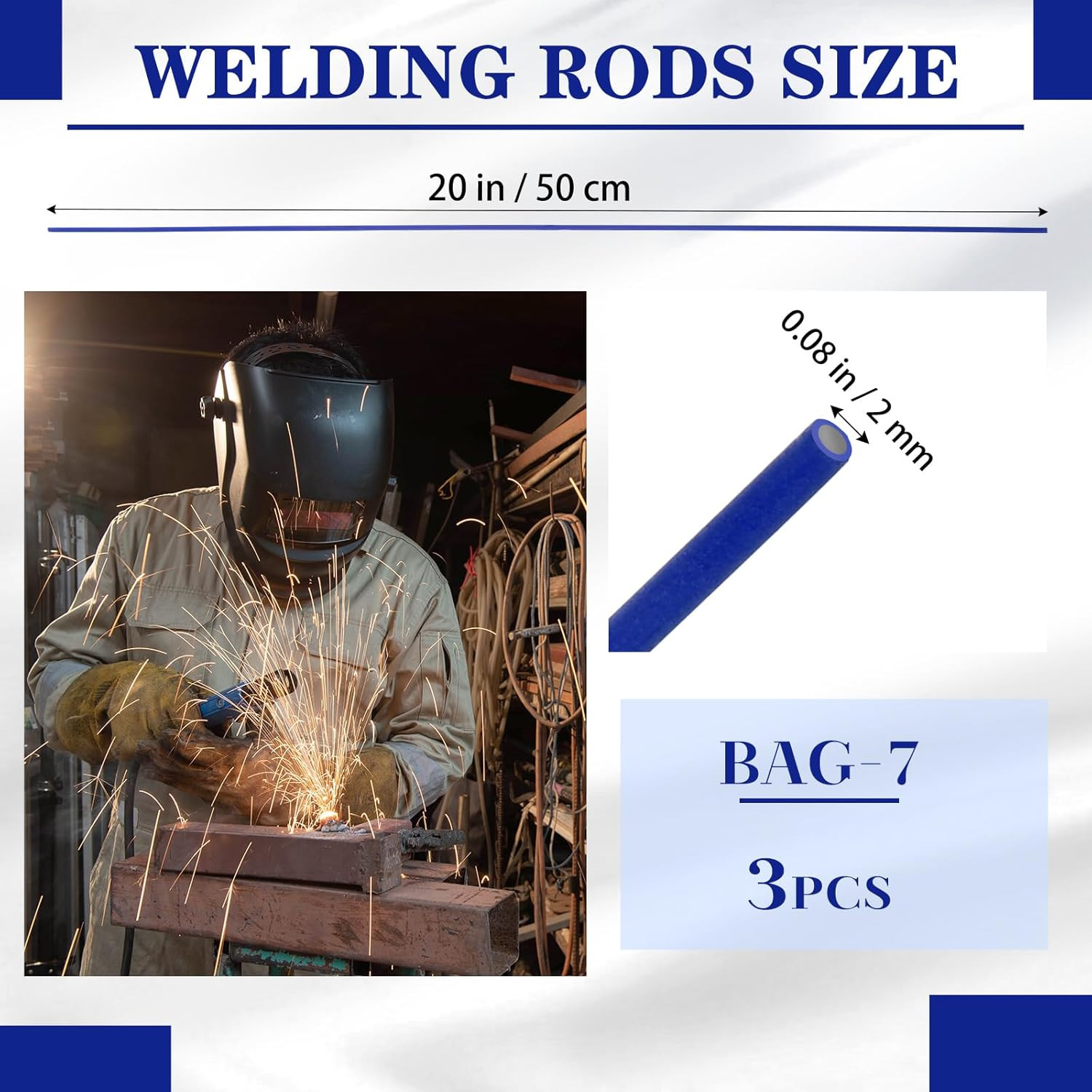 3 Sticks AWS Bag-7 Silver Brazing Rods 56% Silver Solder – Flux Coated Solder Ki