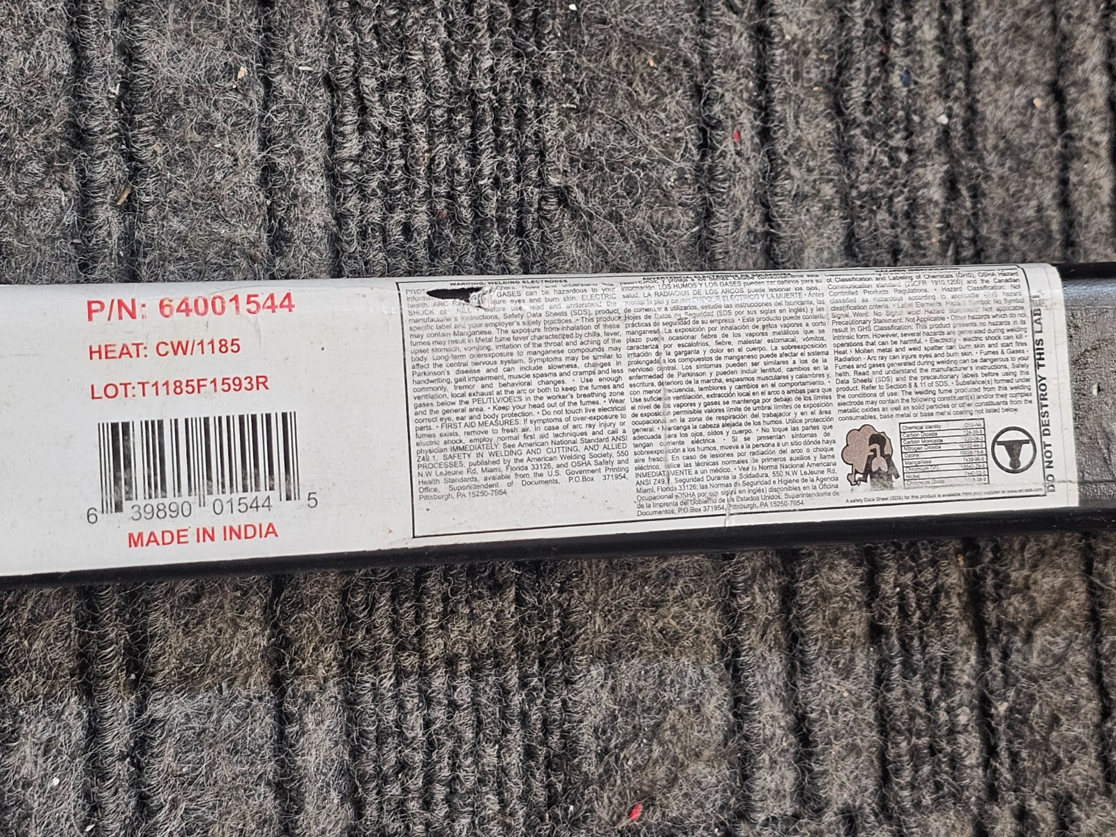 (QTY 3) Radnor 64001544 1/8″ X 36″ ER70S-6 Carbon Steel TIG Rod 10 lb/30Lb Total