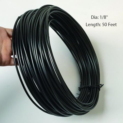 50 Feet Black Polypropylene (PP) Plastic Welding Rods,1/8″ Diameter-for Car