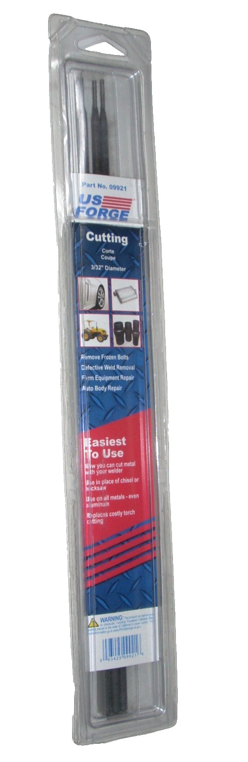 US Forge 09921 Cutting Rods 3/32 in Dia Electrodes AC/DC for Cutting Steel 3pk