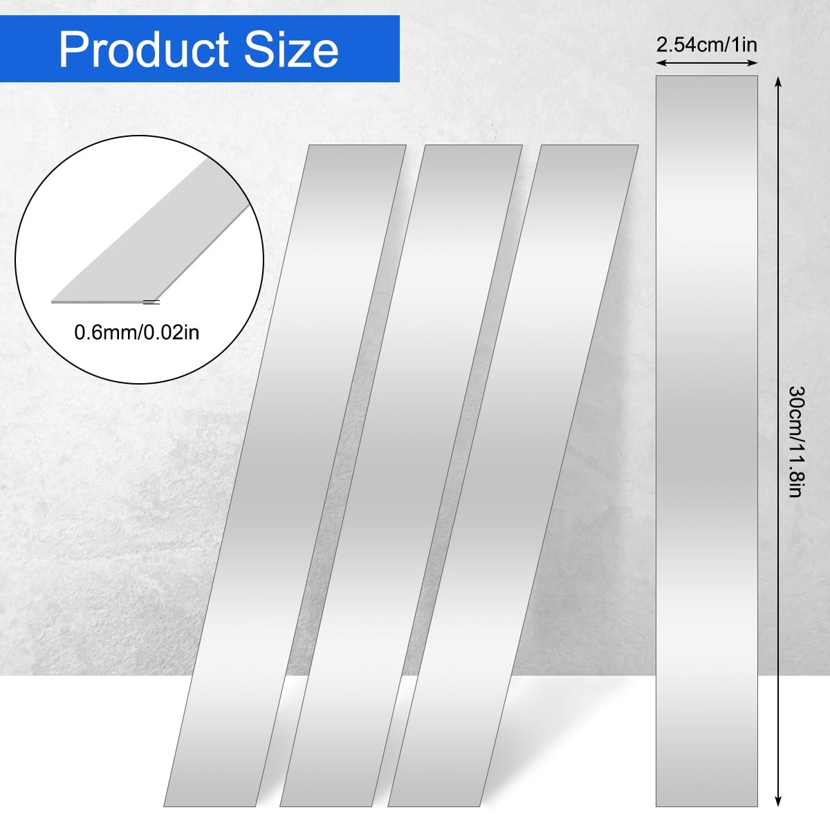 10 Pcs Sheet Metal Strips,12” Length,1” Width, 0.02” Thickness,Thin Flat M…