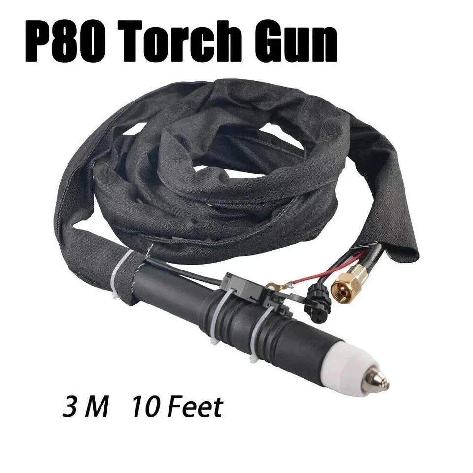 P80 Plasma Cutter Torch Pilot Arc 10FT/16FT/23FT Fit CUT55/65 Accessory 12mm Cut