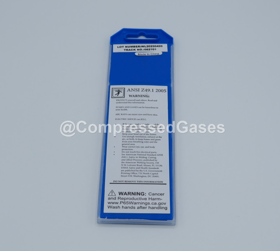 CK WORLDWIDE T0207GL2 Tungsten .020″ 2% Lanthanated 7″ Ground Blue, (10 pieces)