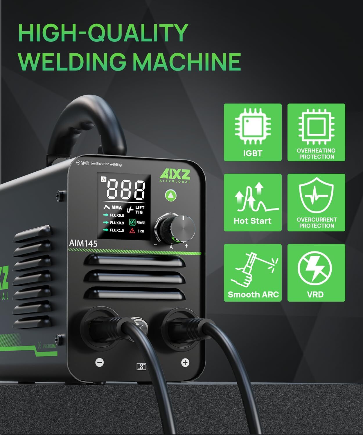 145A Stick Welder, 3in1 MMA/Spool Gun/LIFT TIG ARC Mini Welding Machine 110V USA