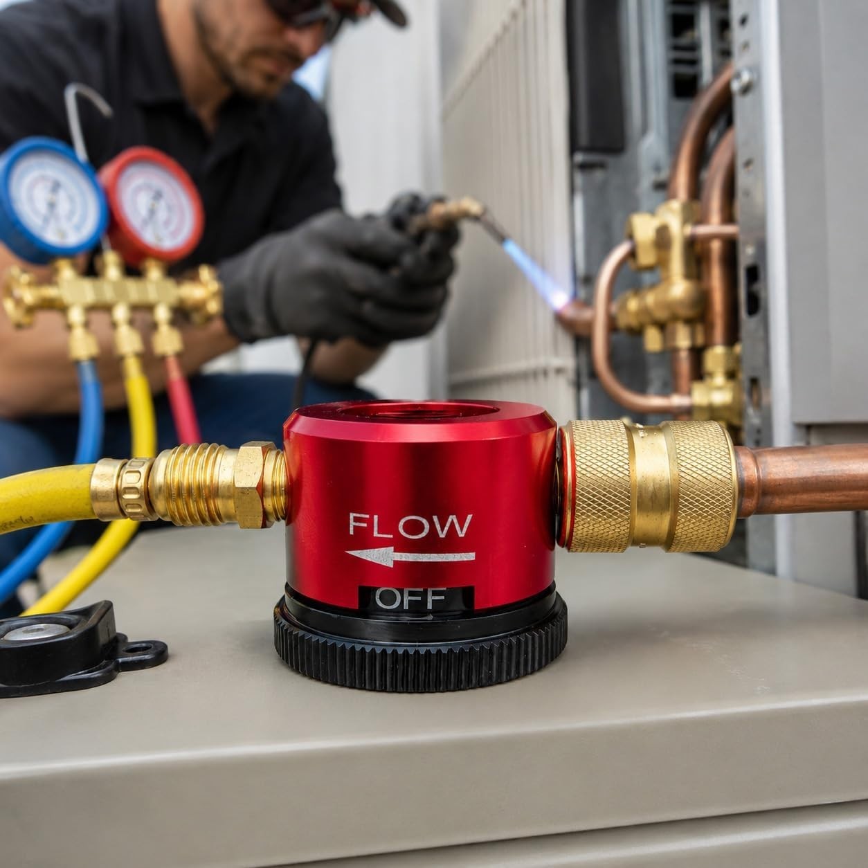 Nitrogen Purge Tool Adjustable Flow Regulator 50-200psi – HVAC Purging & Brazing