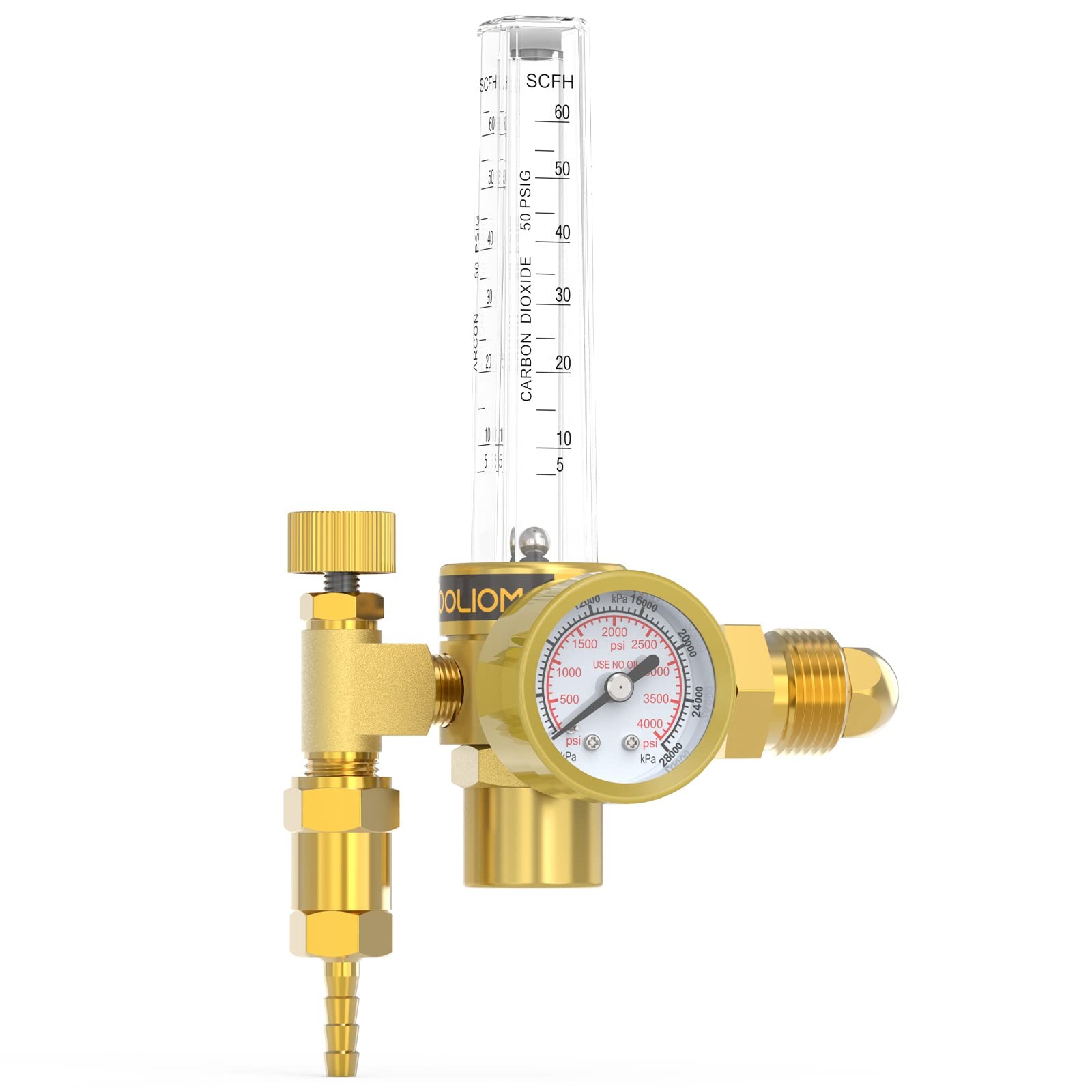 TOOLIOM CO2 Argon Flow Meter Gas Regulator Gauge for MIG TIG Welding