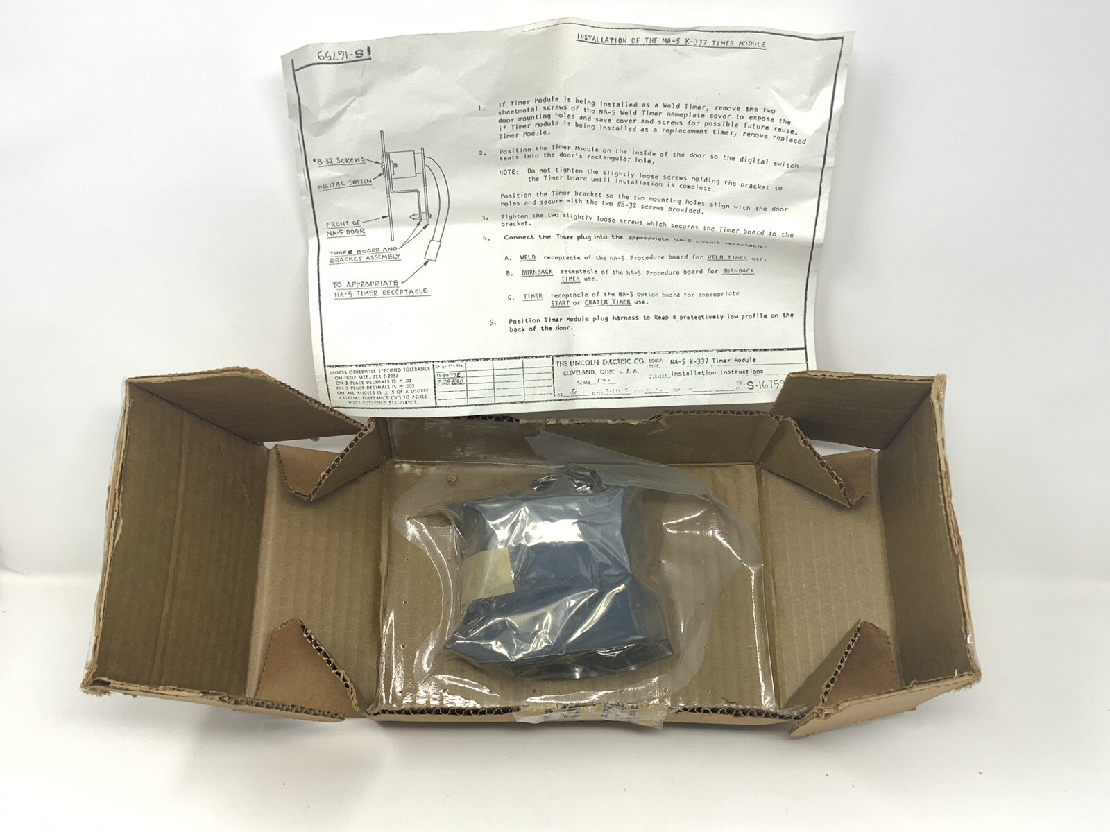 Lincoln Electric K337-10 NA5 10 Second Timer Module – Brand New Sealed