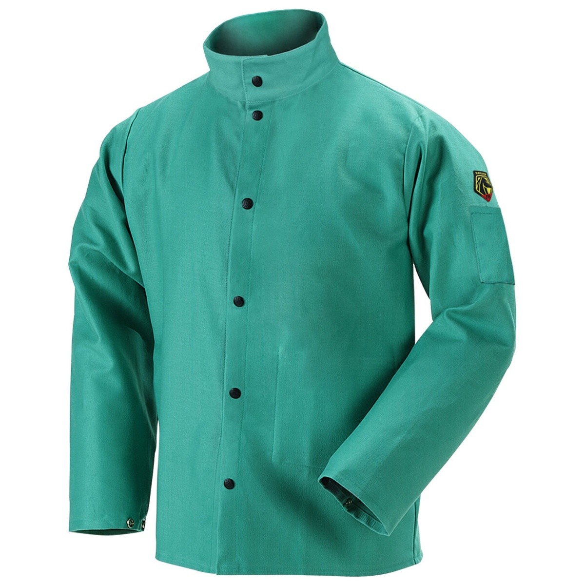 Black Stallion F9-36C-XL 9oz FR Cotton Welding Jacket 36in Green XL