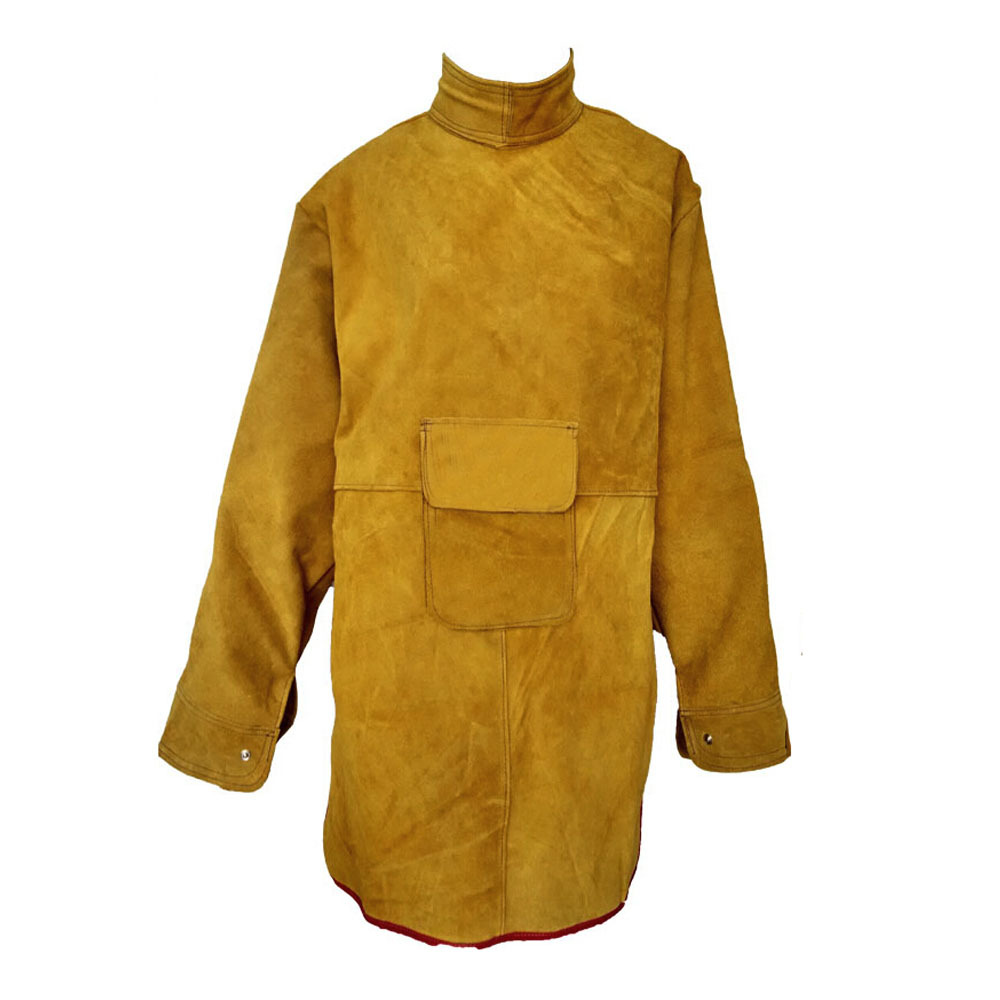 47.2″ L Leather Bib Welding Apron Heat insulation protection Safety Clothes