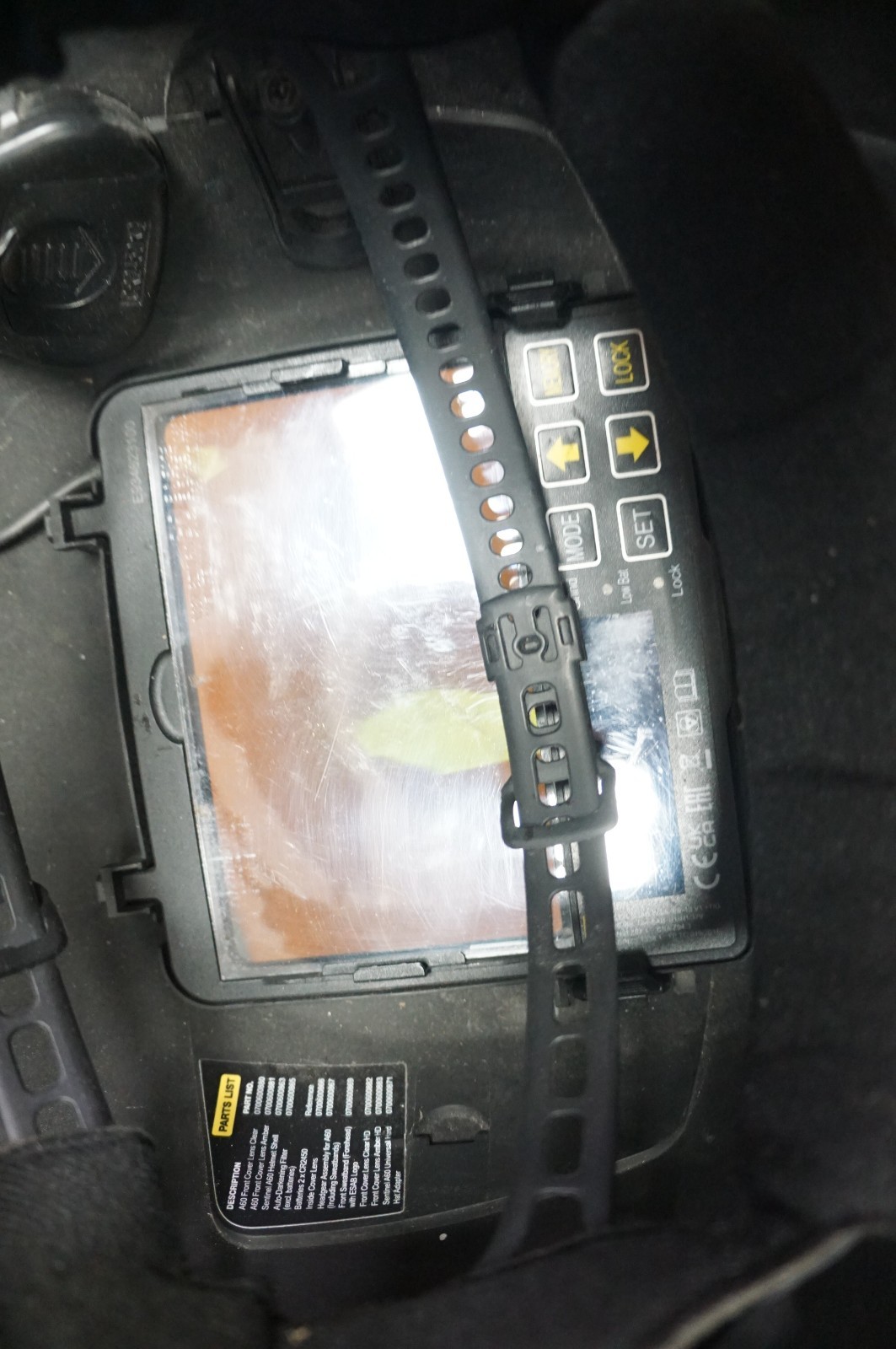 Sentinel A60 Welding helmet ESAB Black Auto Darkening Parts Or Repair No Power