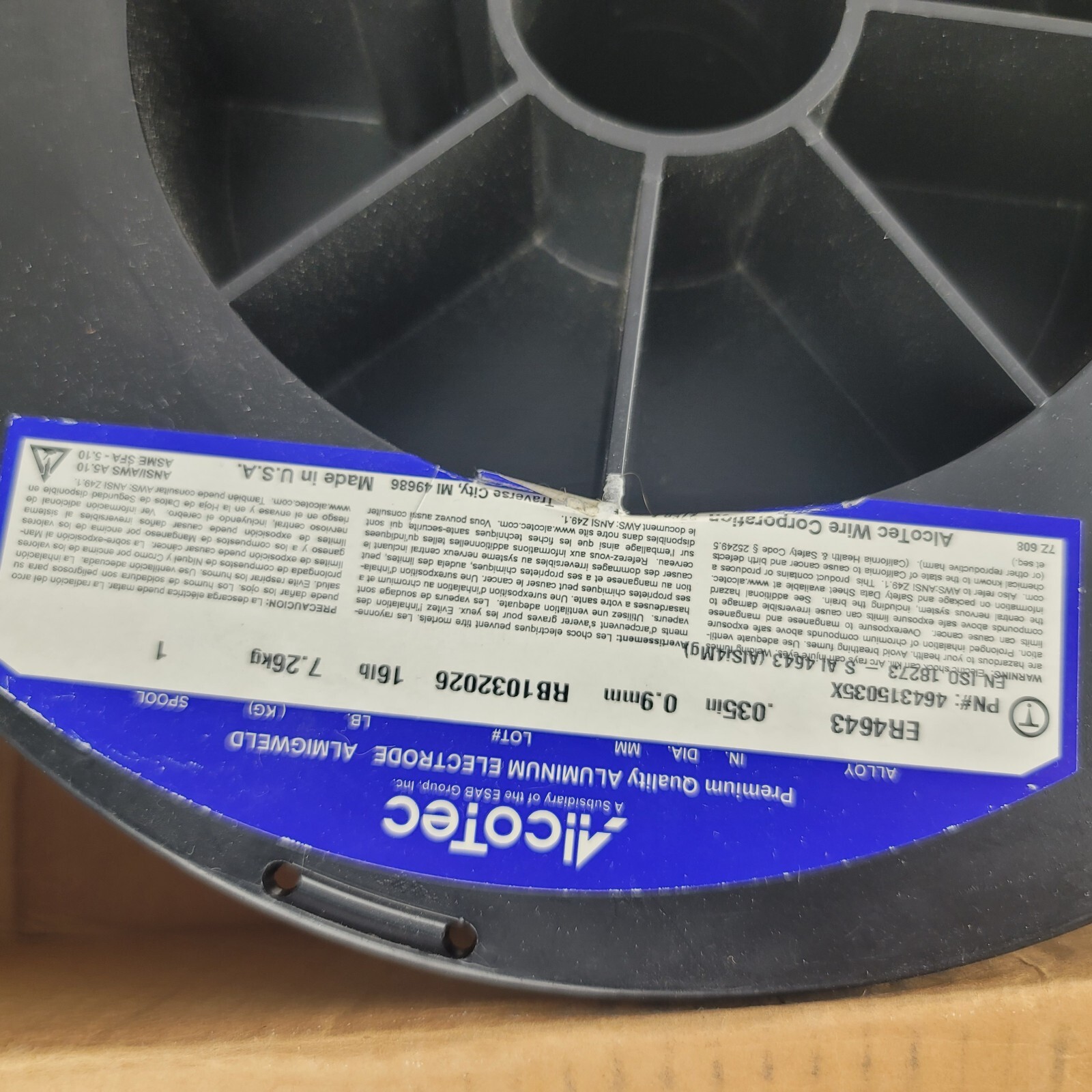 1/16″ ER4643 ALMIGWeld Aluminum MIG Wire 14 lb 12″ Spool