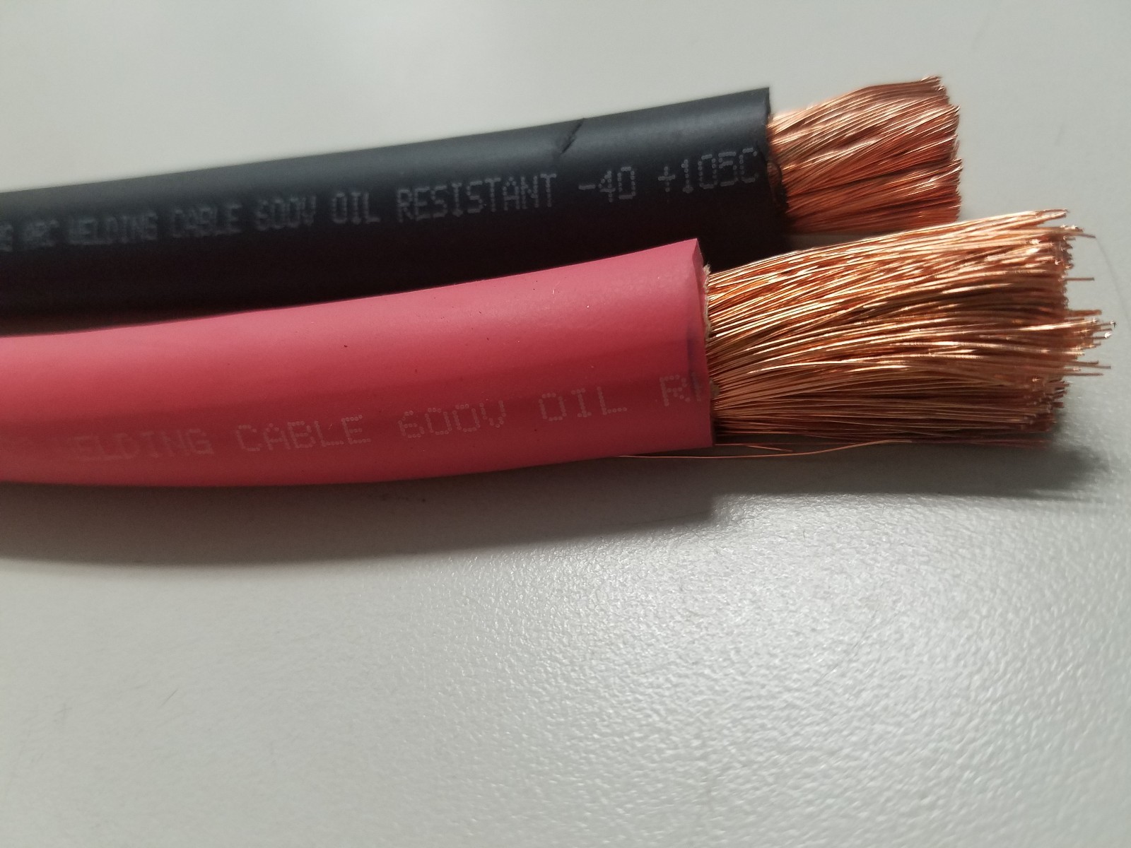 1/0 AWG WELDING CABLE WIRE COPPER BATTERY SOLAR RED 8 FEET BLACK 8 feet