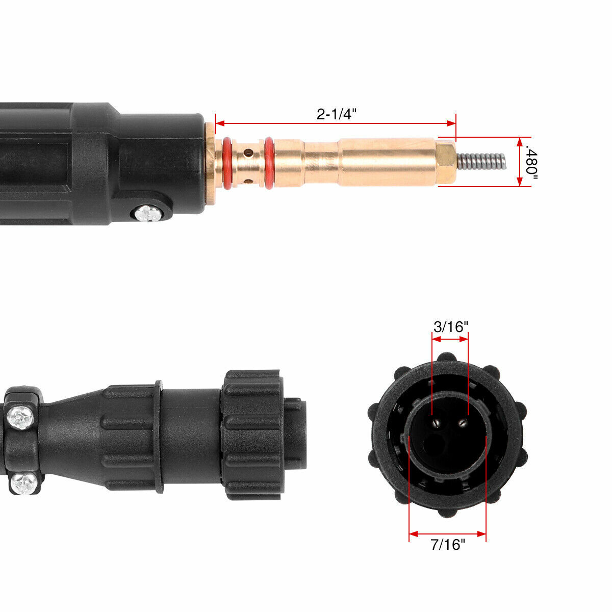 100A 10ft MIG Welding Gun Torch Replacement for Hobart H100S4-10 (245 926)