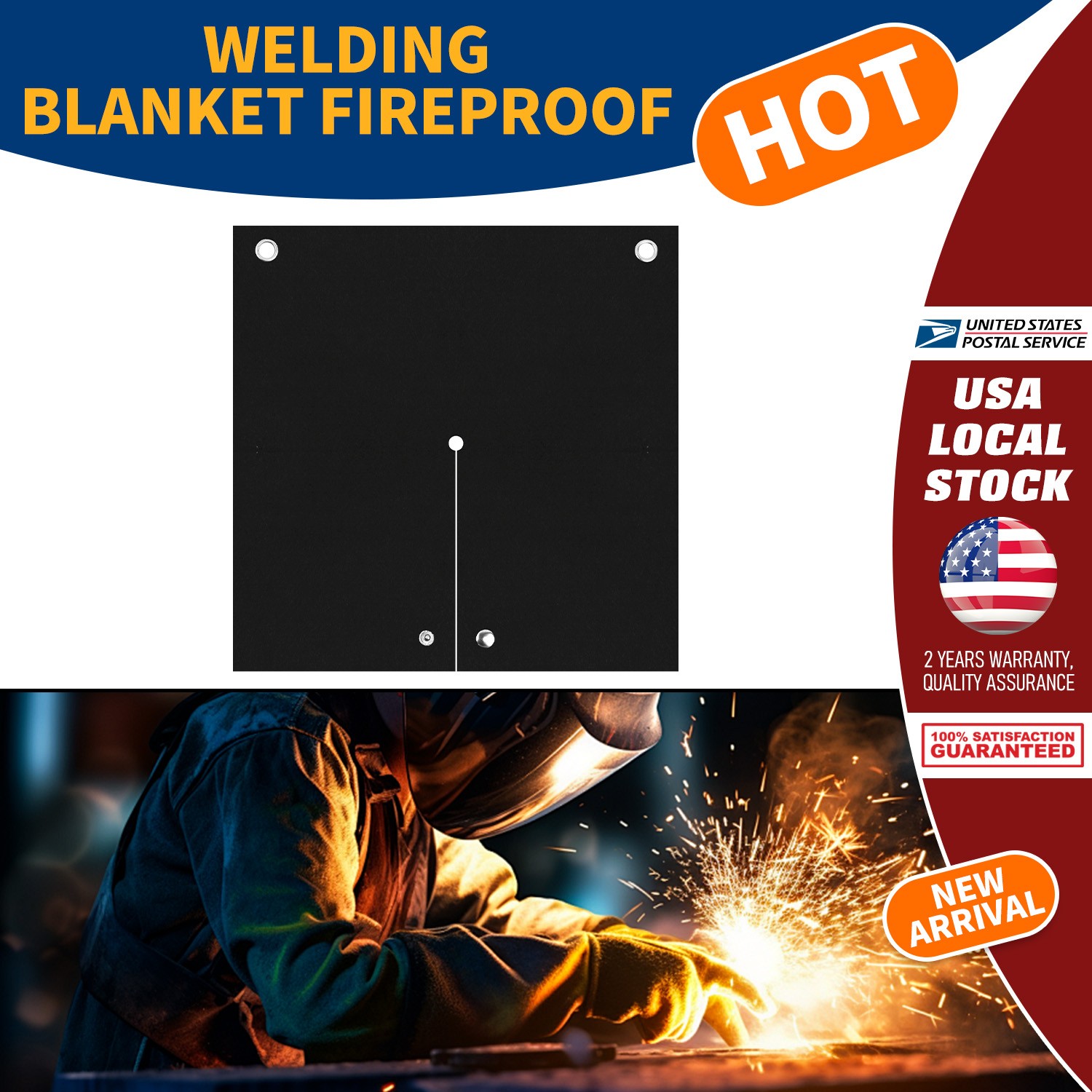 New Welding Blanket Fireproof Mat Heat Resistant Material Flame Retardant Fabric