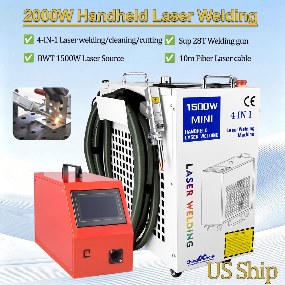 2000W Handheld Laser Welding Cleaning Machine Paint Oil Rust Remover SUP28T US