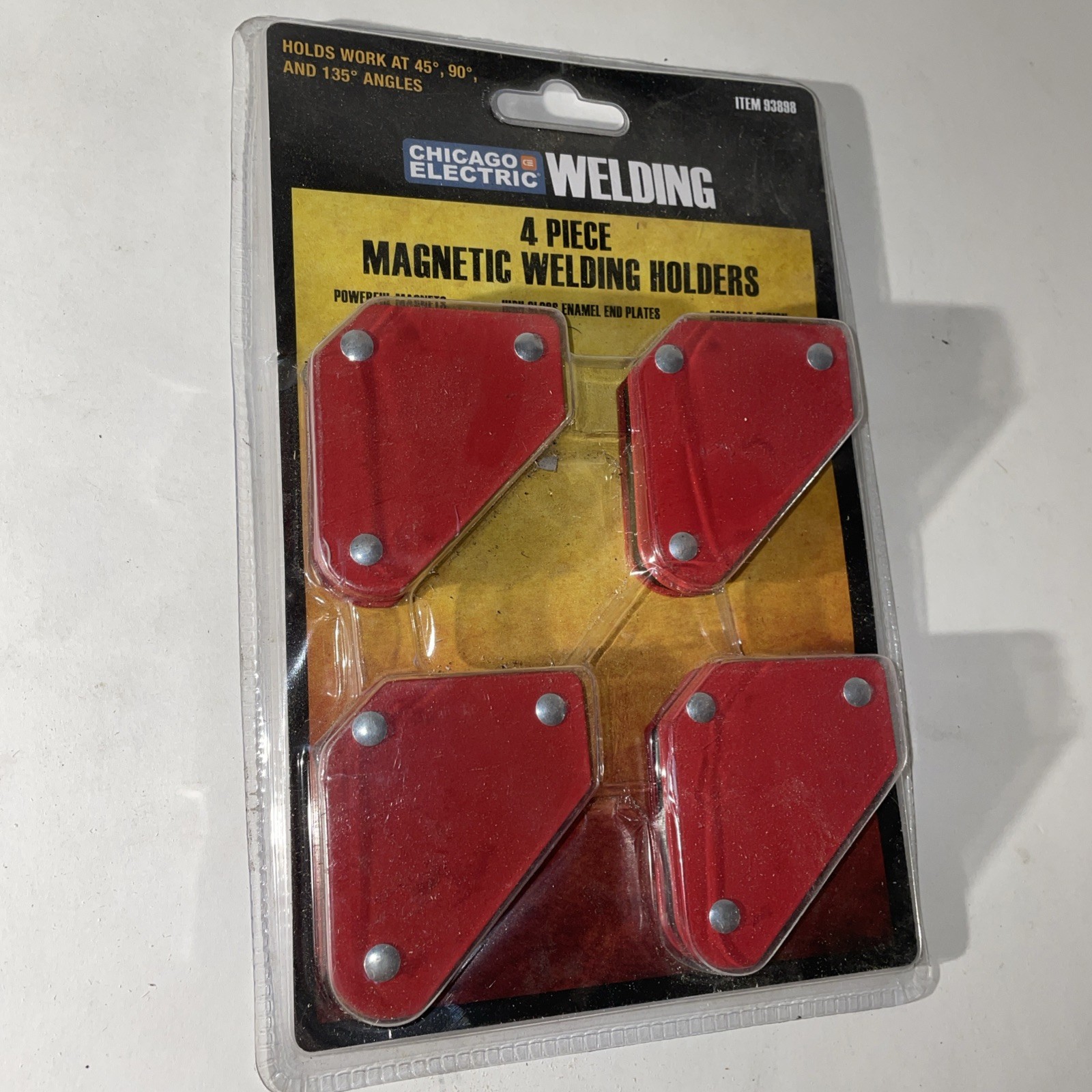 Chicago Electric Welding Magnet Set 4 Piece Magnetic Holders MPN 93898
