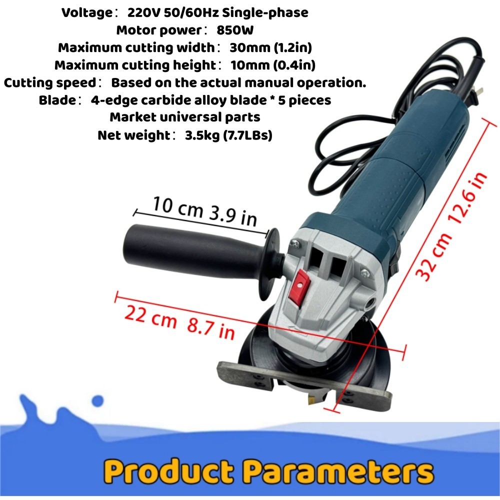 220V 1PH Portable Weld Shaver 30mm Industrial Weld Removal Machine 850W