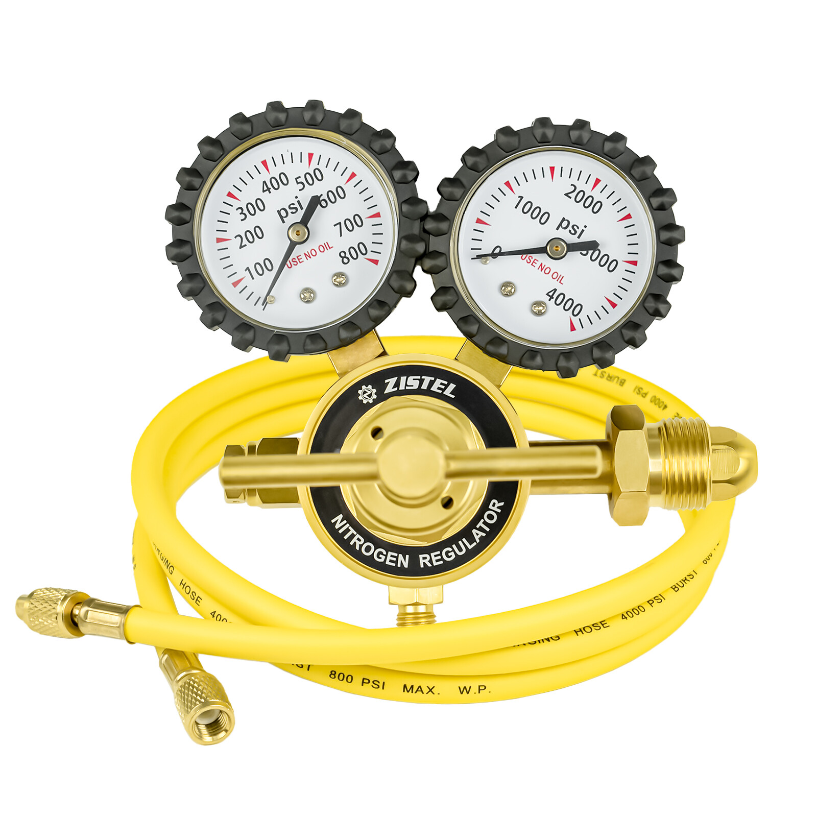 Nitrogen Gas Regulator 0-800 PSIG HVAC Purging, Pressure Charge with Hose New