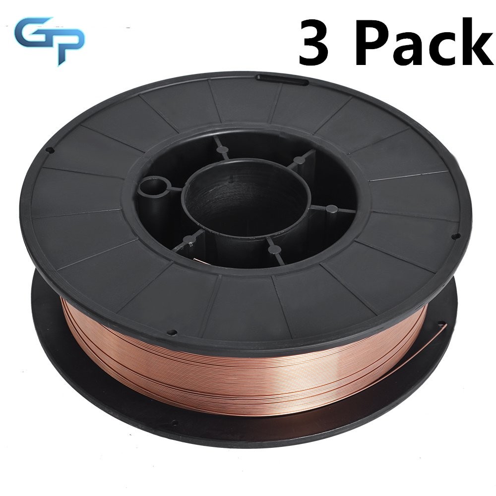 3 Pack ER70S-6 .035 Inch (0.9mm) Mild Steel MIG Welding Wire 11-Lbs Spool
