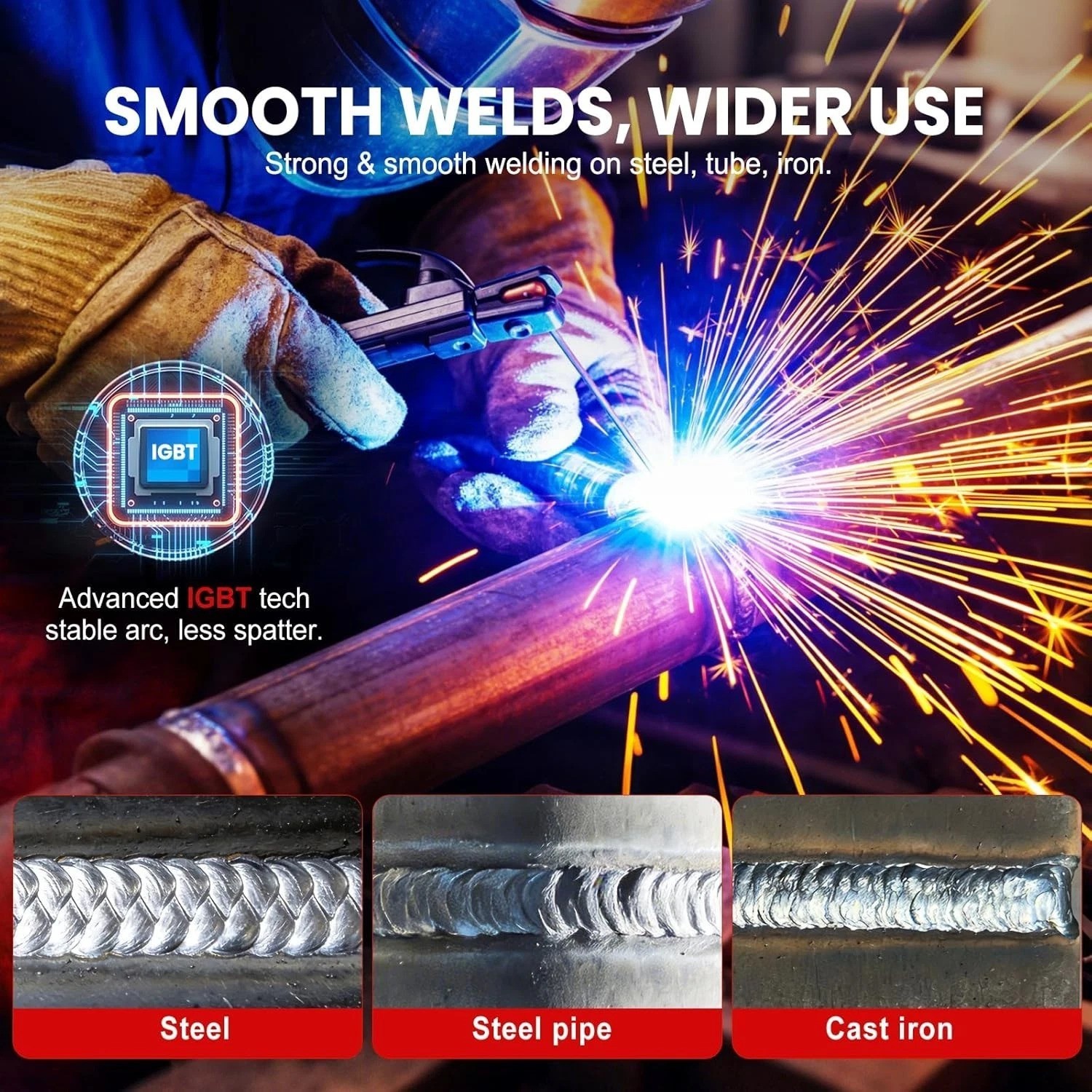 MINI Portable Stick Welder 250Amp, 110V Welding Machine with 20PCS Rods & Glo…
