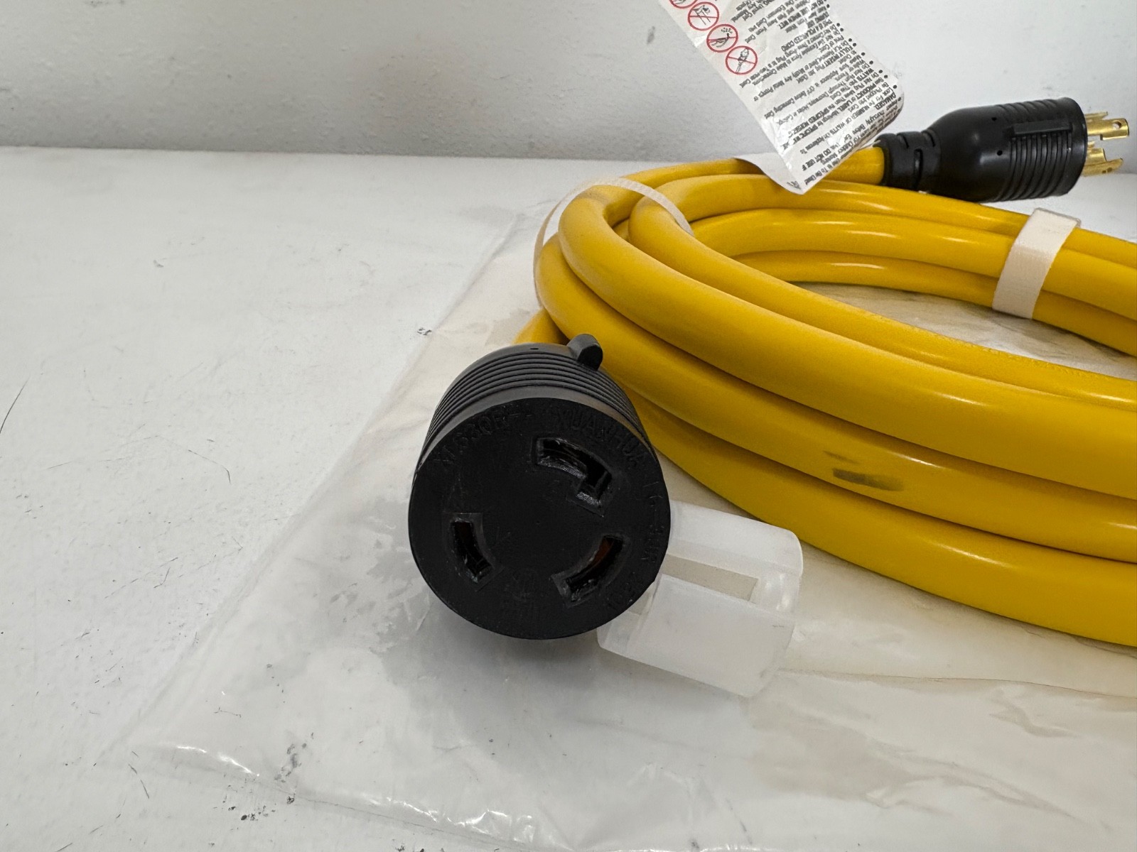 15 ft 30A 250V 10 AWG 4 prong 3 socket Power Cord Adapter welder generator