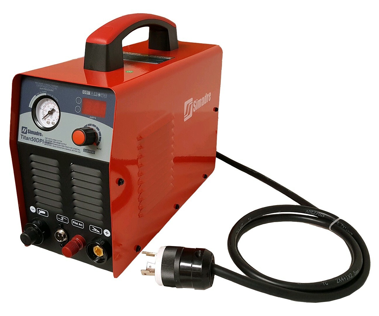 PLASMA CUTTER PILOT ARC DIGITAL 50 CON SIMADRE 50DP 1/2″ CUT EASY 50A 110V/220V