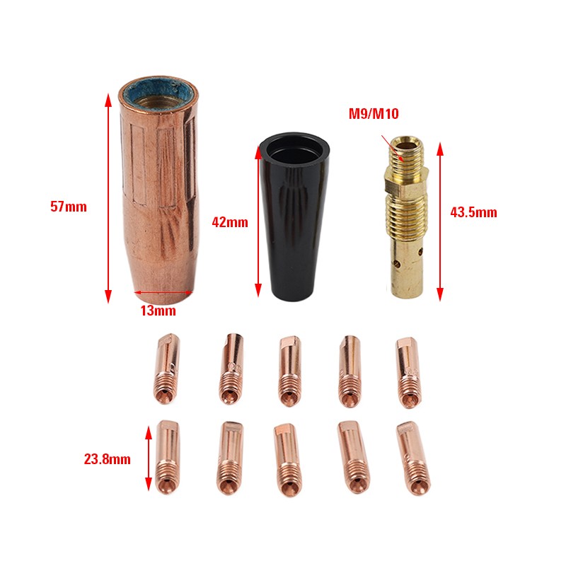 13pcs MIG Gun Nozzle Tip Kit For Weld Pak 100 100HD 140HD 175HD