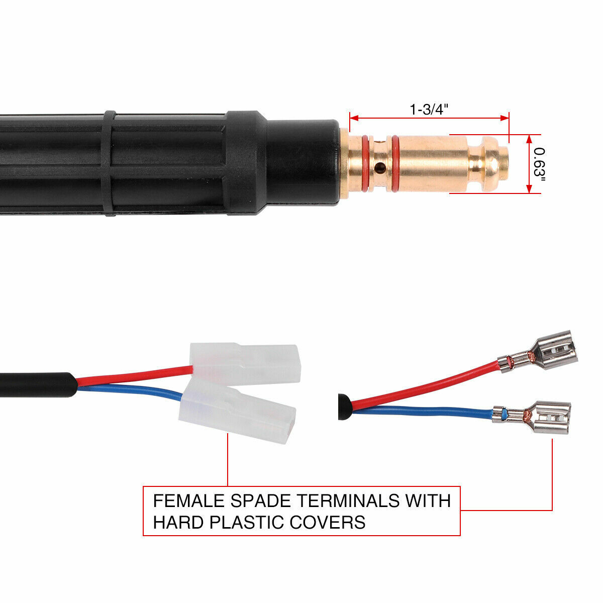 Flexible MIG Welding Gun Torch 100A 10ft Replacement for Lincoln 100L K530-5